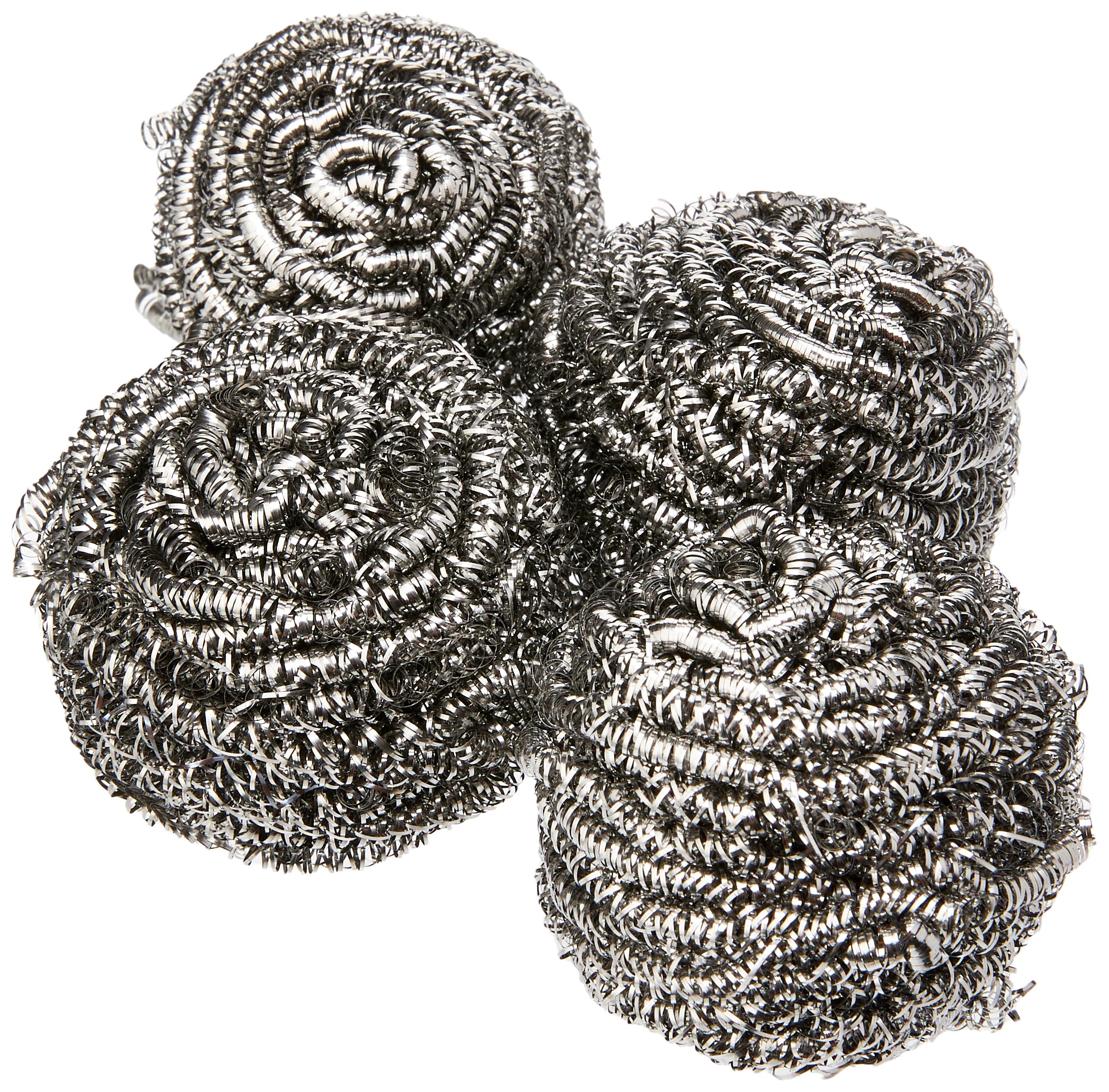 Spontex Tough Steel Metal Scourers - Powerful Cleaning, 4 Count | 90% Recycled Steel 3