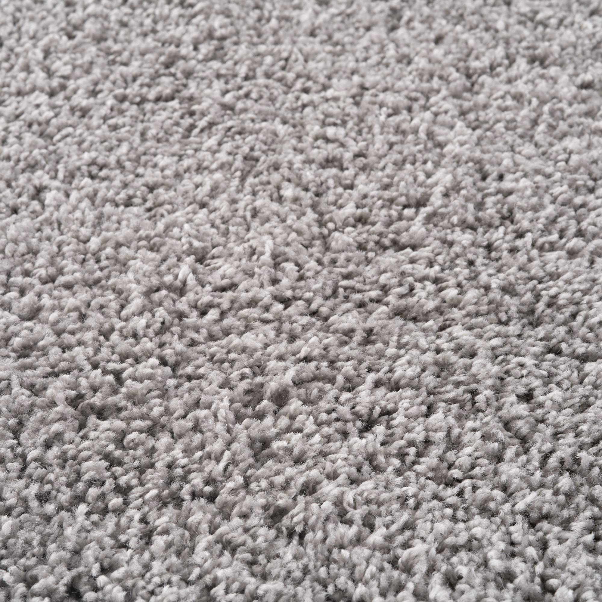 THE RUGS Shaggy Area Rug - Soft Polypropylene | 60 x 110 cm Grey | Oeko-Tex Certified 5