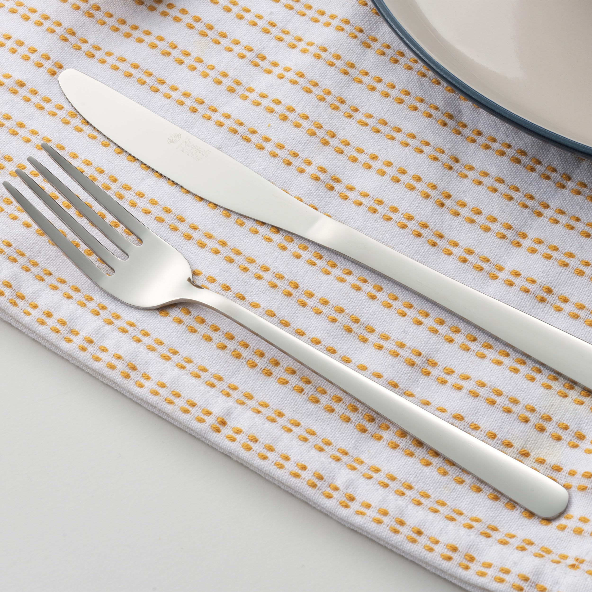 Russell Hobbs Vienna 24 Piece Stainless Steel Cutlery Set for 6 People | Mirror Polish Finish 8