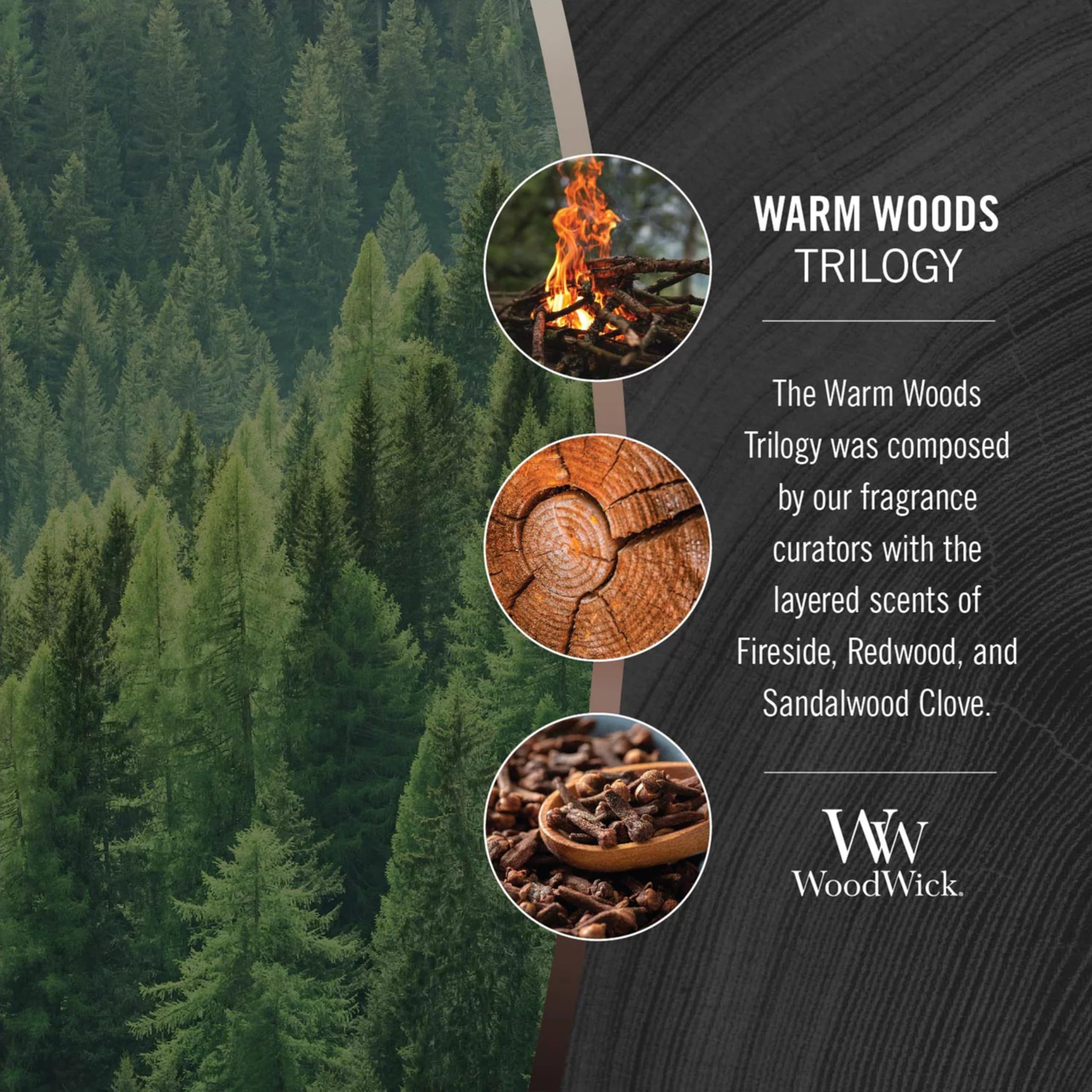 WoodWick Large Hourglass Trilogy Candle - Warm Woods Scent Collection | Up to 130 Hours Burn Time 3