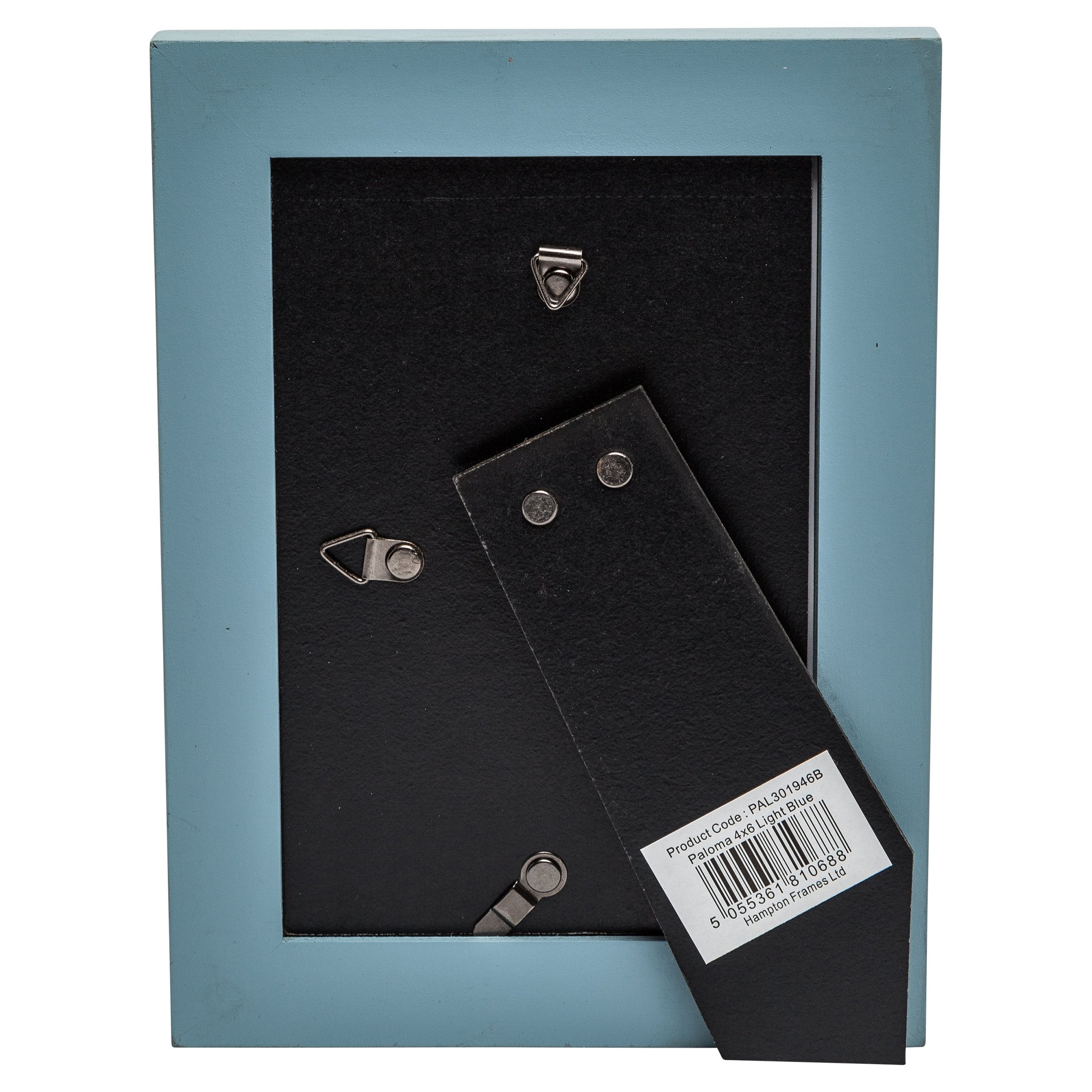 Hampton Frames PALOMA 4x6 Wood Picture Frame | Light Blue Shabby Chic | Tabletop & Wall Mount 4