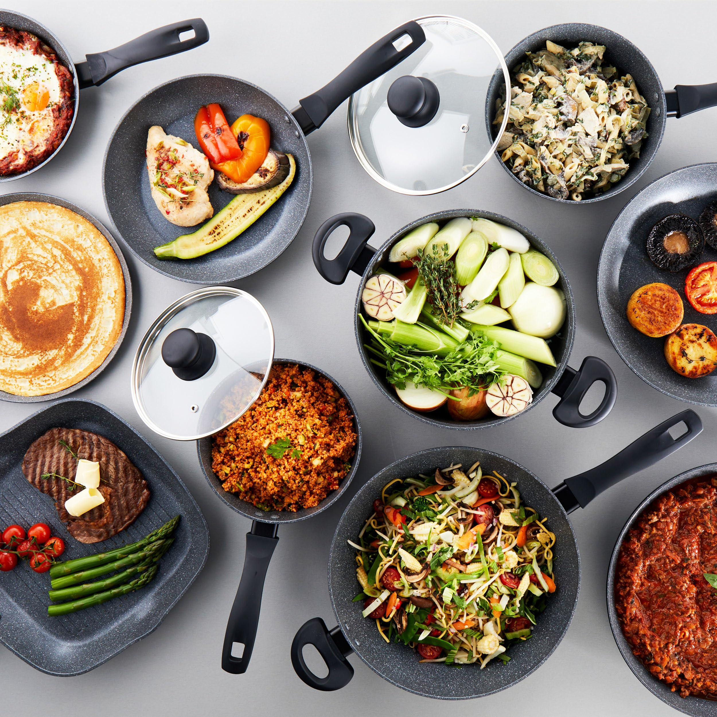 Russell Hobbs Metallic Marble Pancake Pan - 25cm Crepe Frying Pan | Aluminium | Non-Stick 7