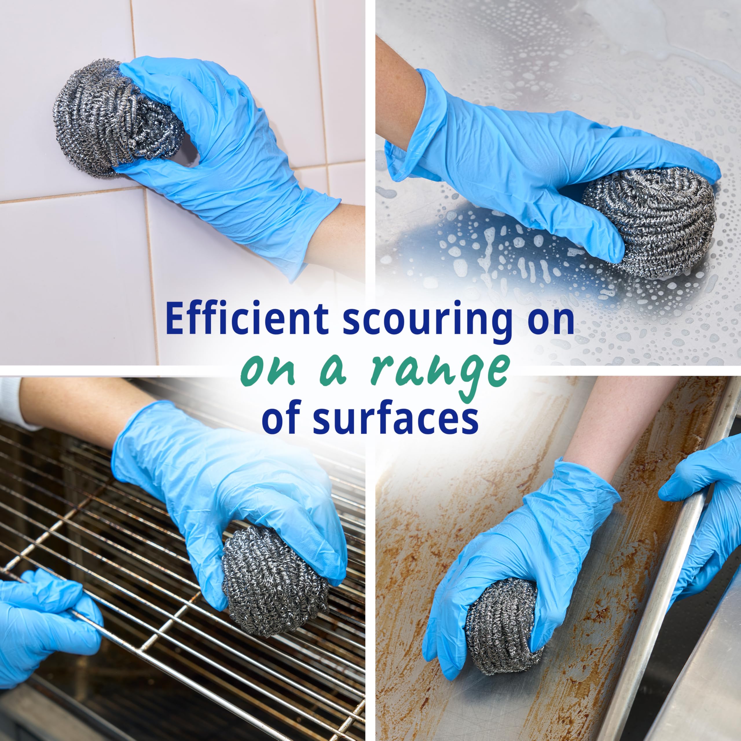 Spontex Specialist Stainless Steel Scourers - Heavy Duty Scrubbing | XL Spiral Shape | 6 Pack 2