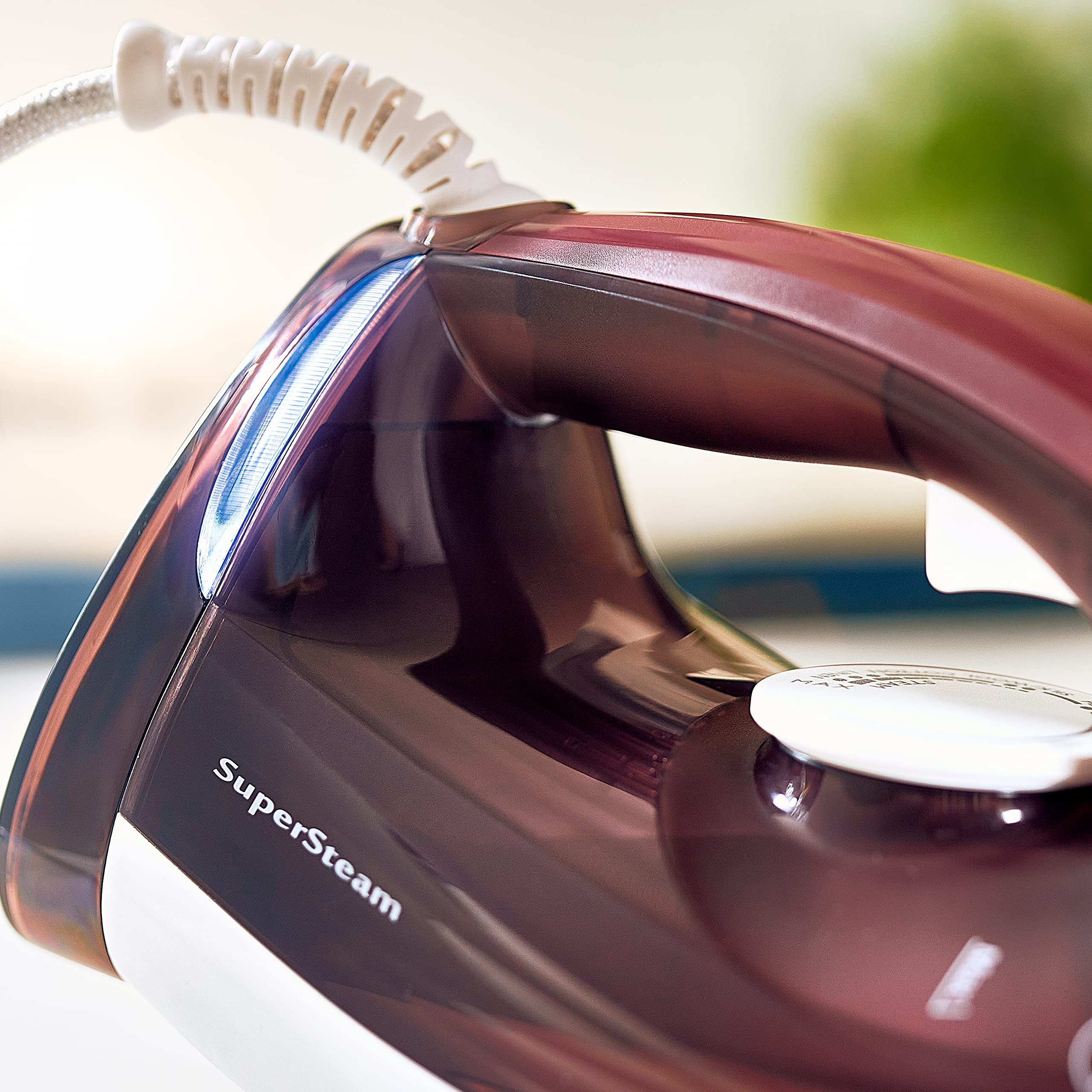 Breville SuperSteam Steam Iron - 2400W | 180g Steam Shot | Ceramic Soleplate | Red 9