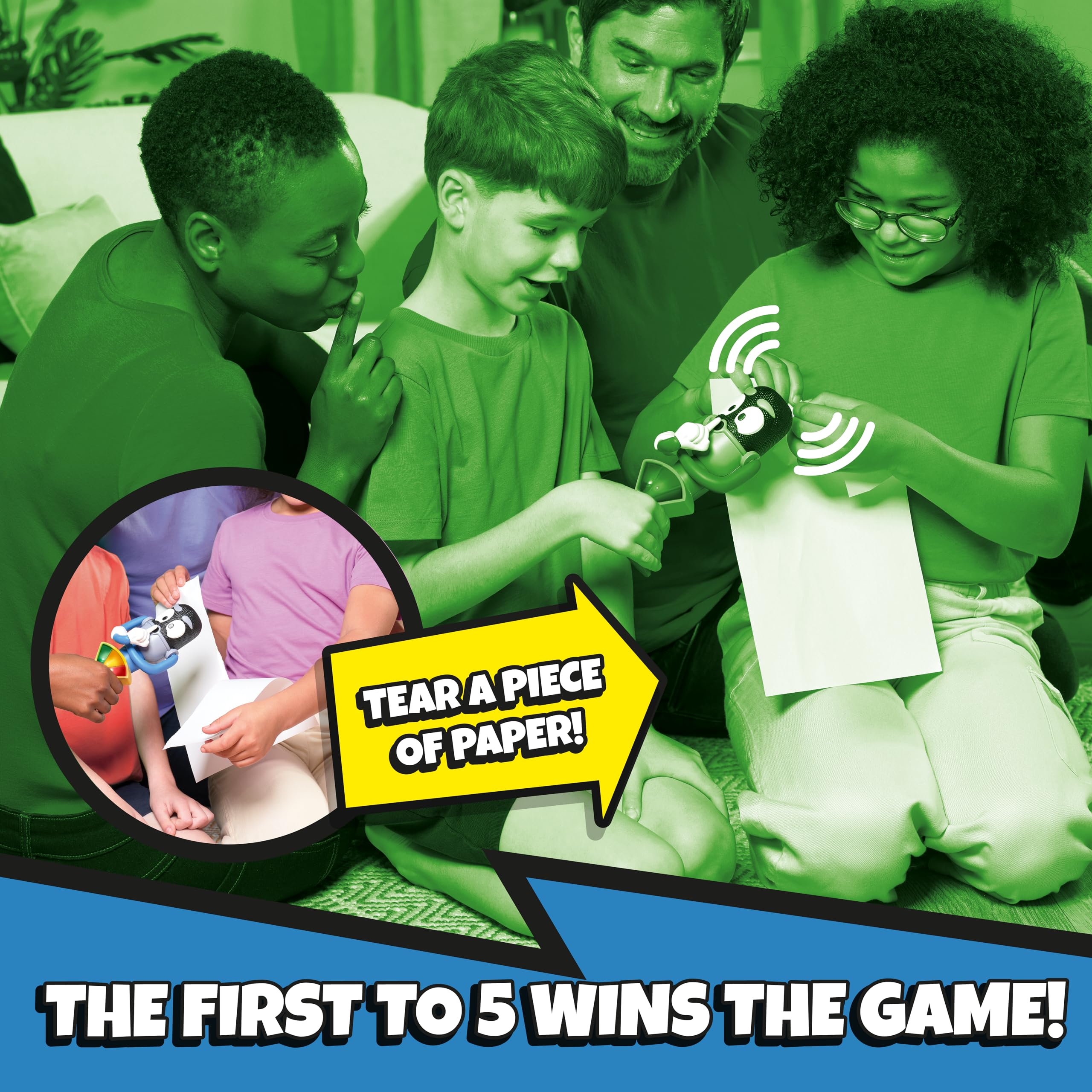 TOMY Extreme Silence Game - Sound-Sensitive Party Challenge for 2+ Players, Ages 6+ 4