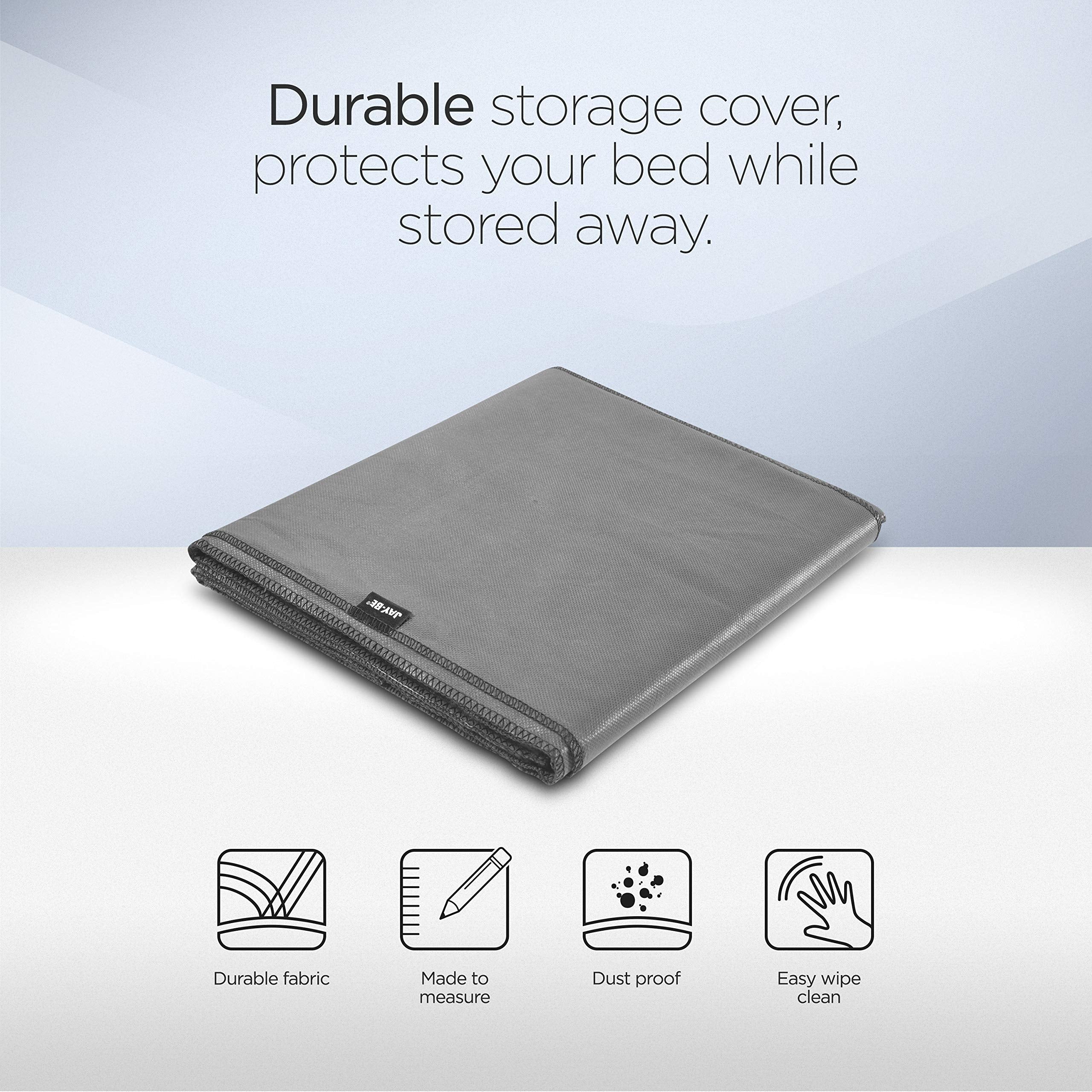 JAY-BE Polypropylene Folding Bed Cover - Single Size, Black Fabric for Crown Folding Beds 2