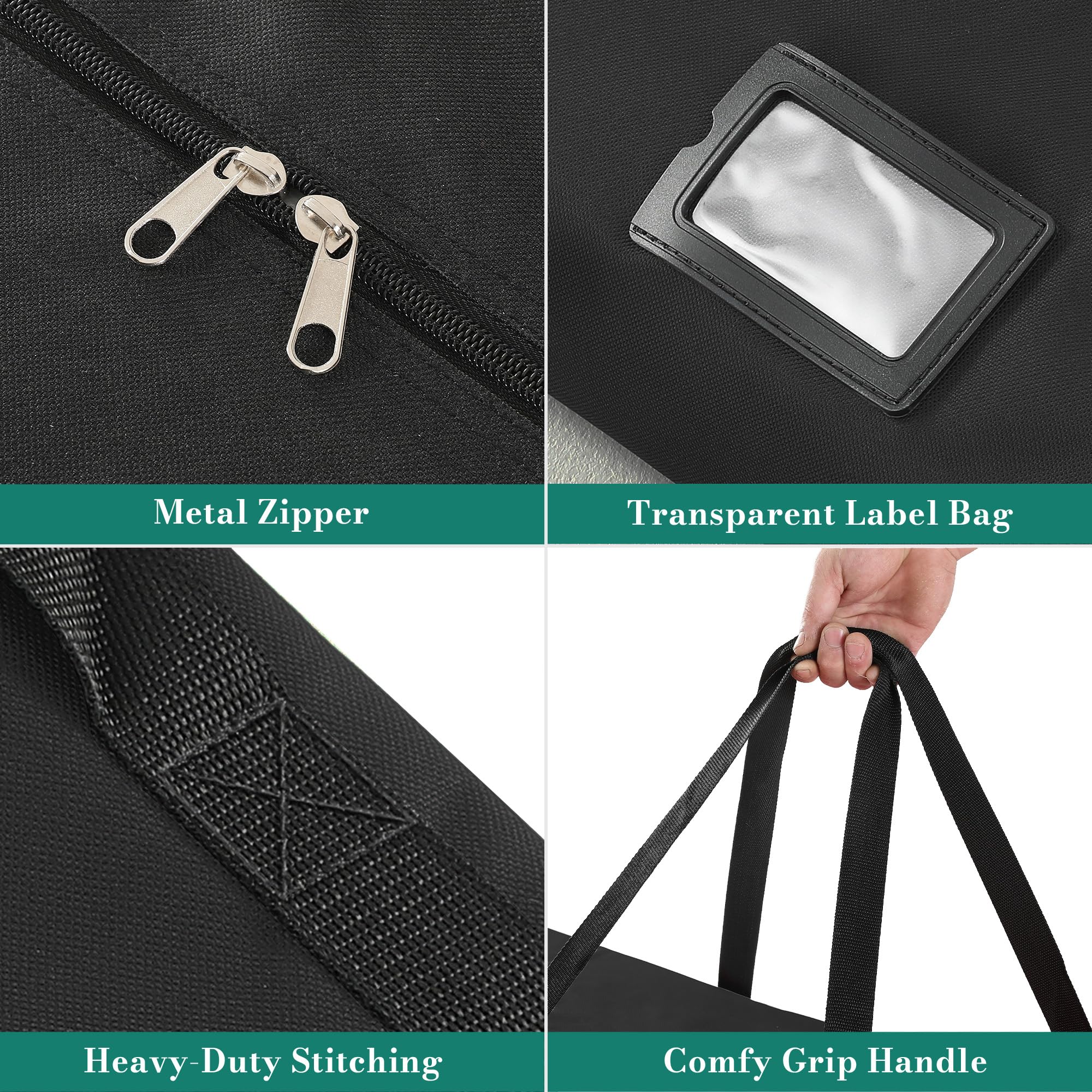 YITAHOME Artificial Christmas Tree Storage Bag | Fits Up to 9 ft Trees | Waterproof Oxford | Black 7