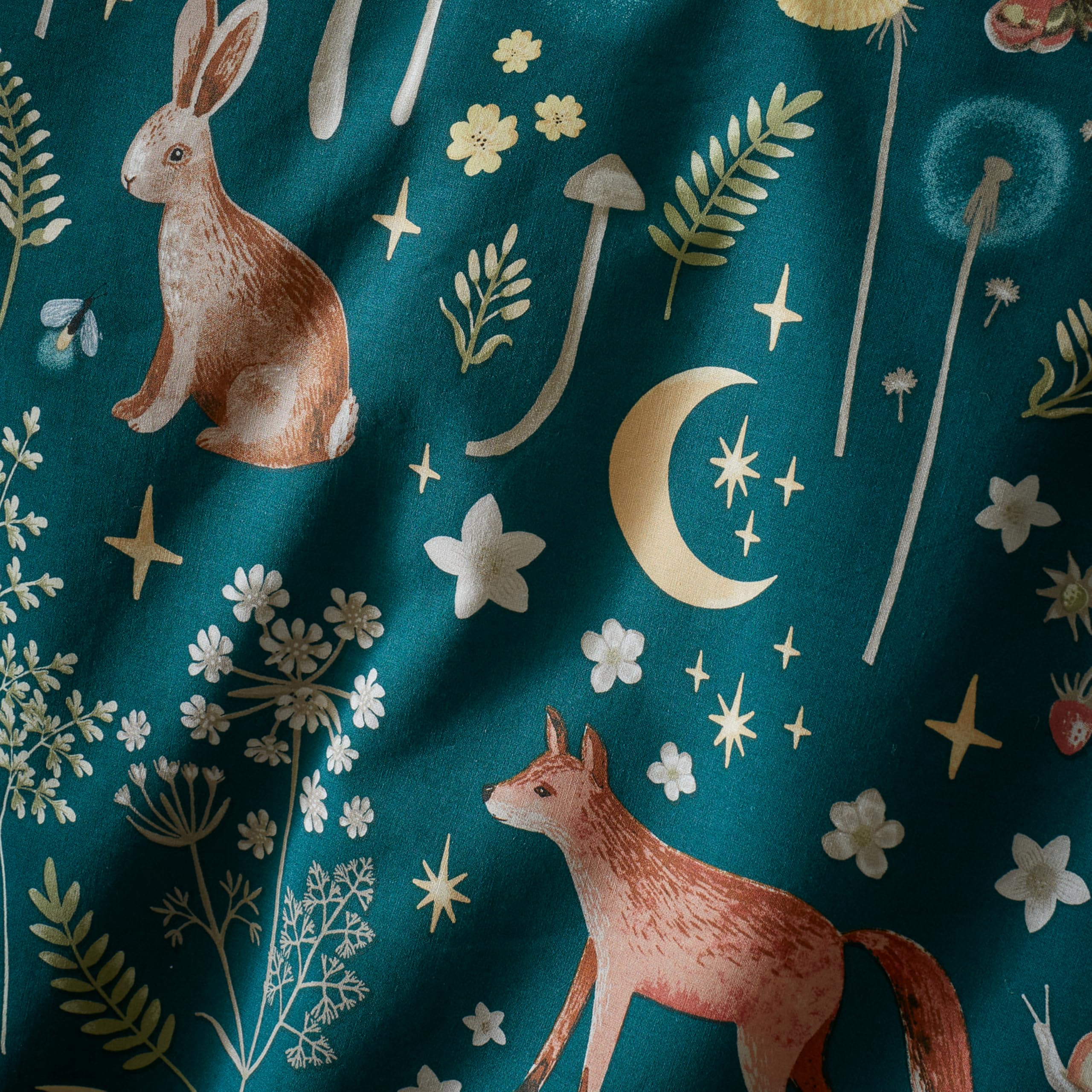 Catherine Lansfield Enchanted Twilight Reversible Double Duvet Cover Set | Forest Green | 52% Polyester 48% Cotton 5