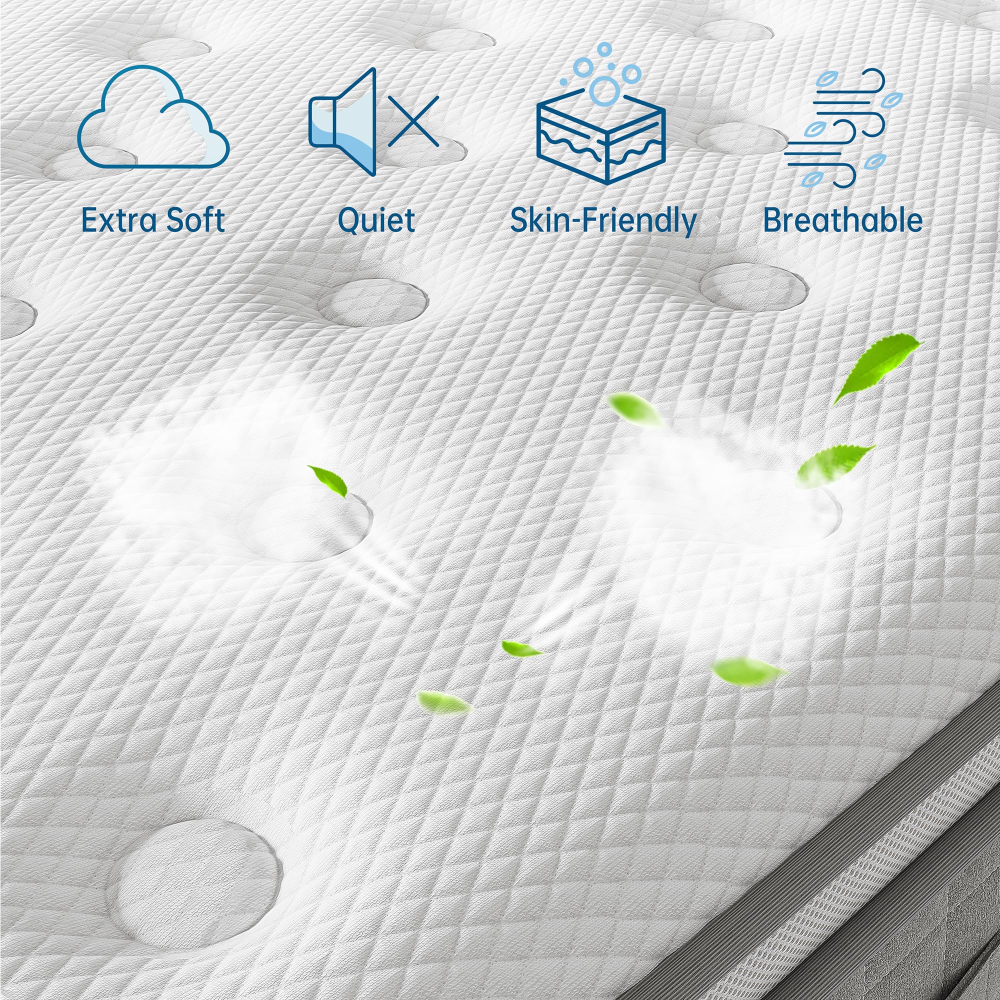 TeQsli 10 Inch 7-Zone Orthopaedic Double Mattress | Gel Memory Foam & Pocket Spring 4
