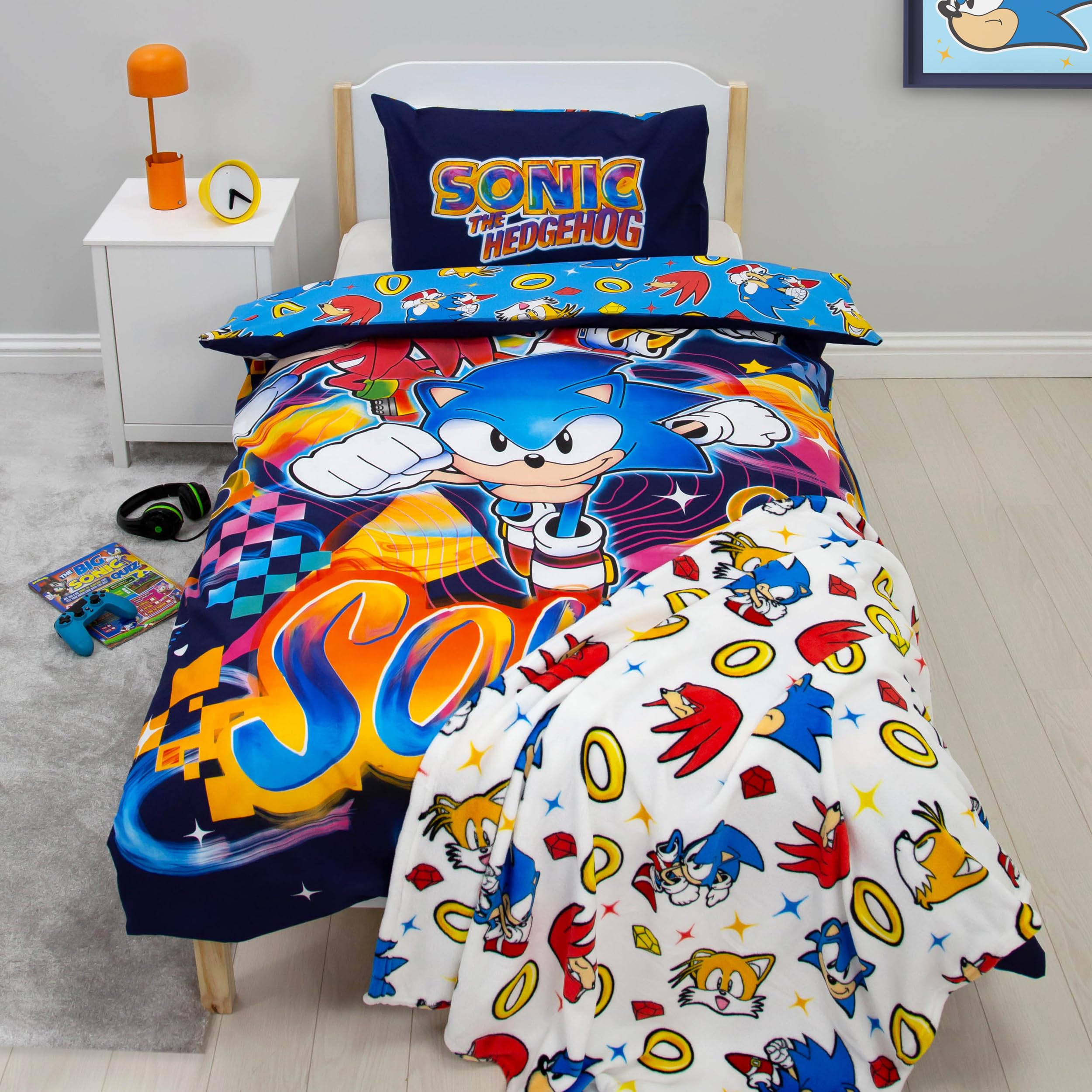 Sonic The Hedgehog Single Duvet Cover Set | Reversible Polycotton | UK Size 135x200cm 9