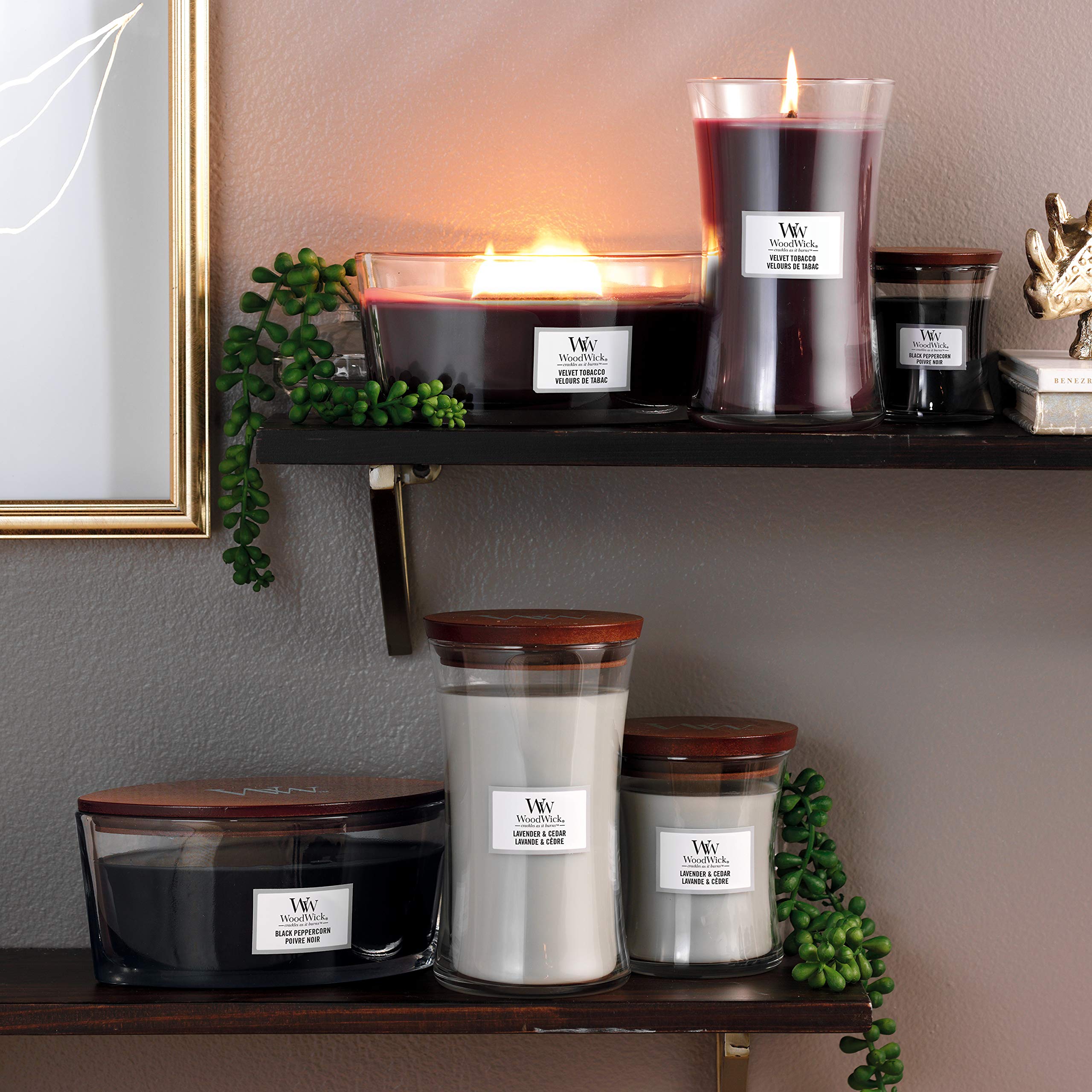 WoodWick Large Hourglass Scented Candle - Lavender & Cedar Scent | Crackling Wooden Wick 5