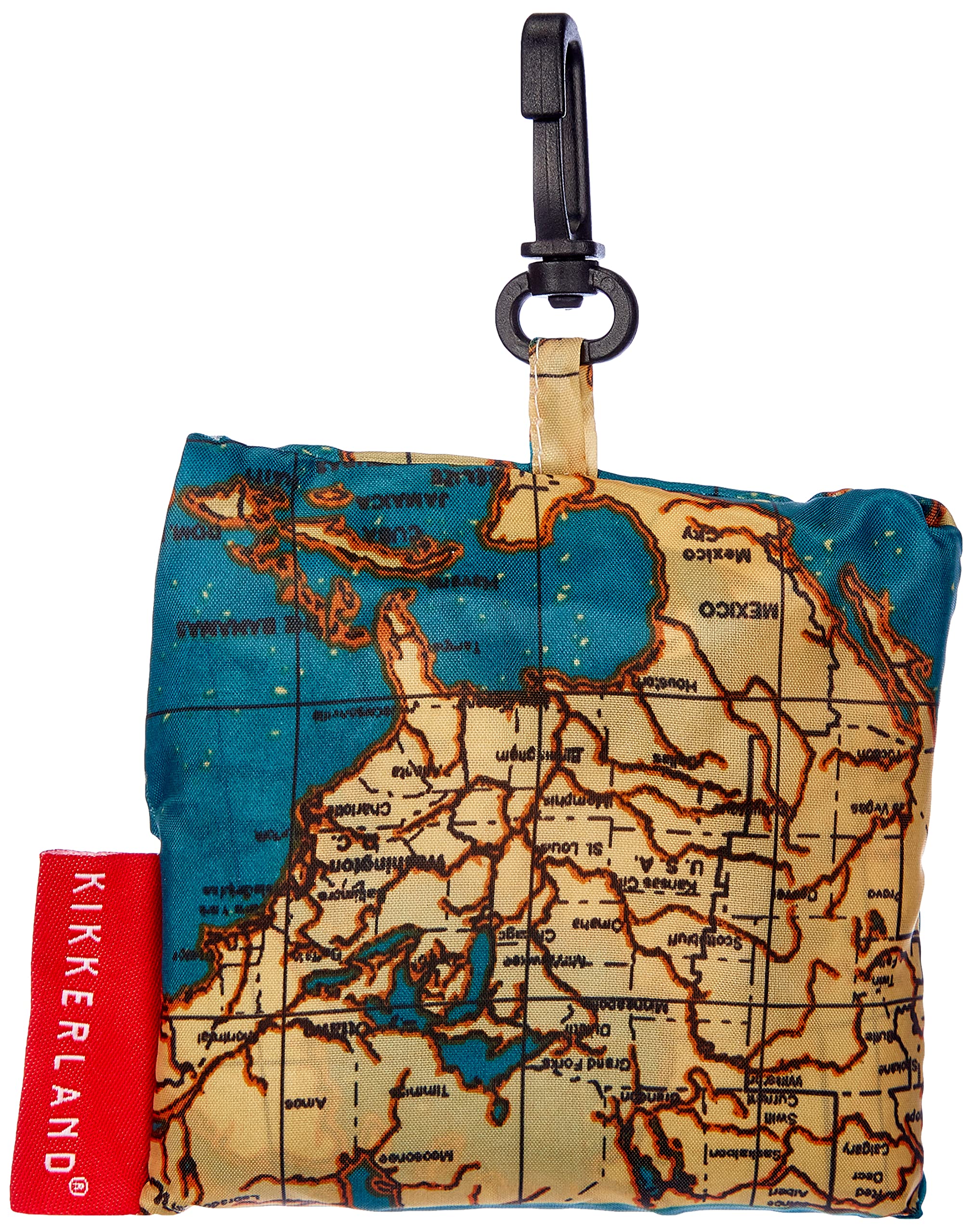 KIKKERLAND Travel Laundry Bag - World Map Design | Polyester | 6.6 lbs Capacity 4