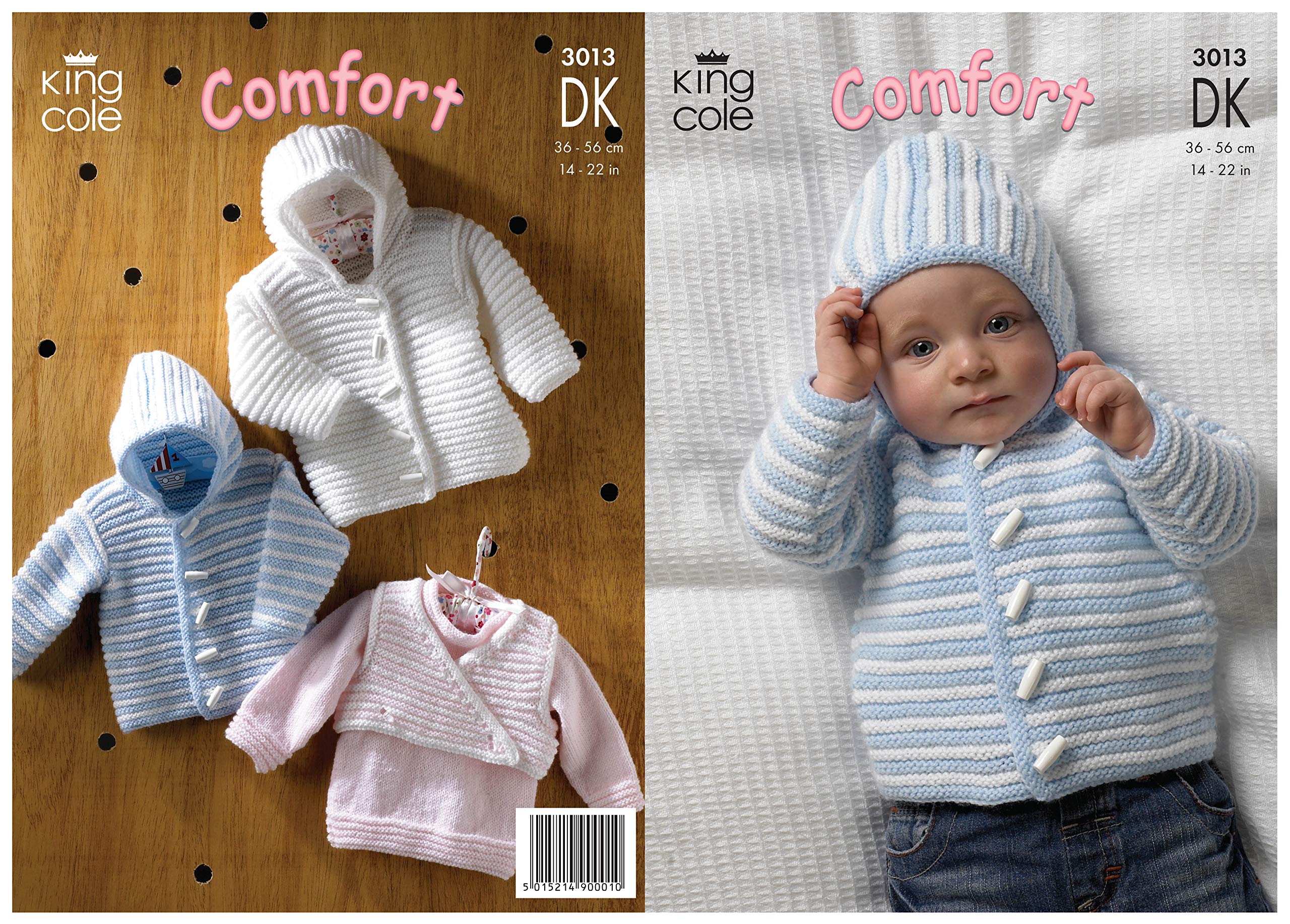 King Cole Baby Comfort DK Knitting Pattern 3013 | Sizes 14'-22' Chest 3