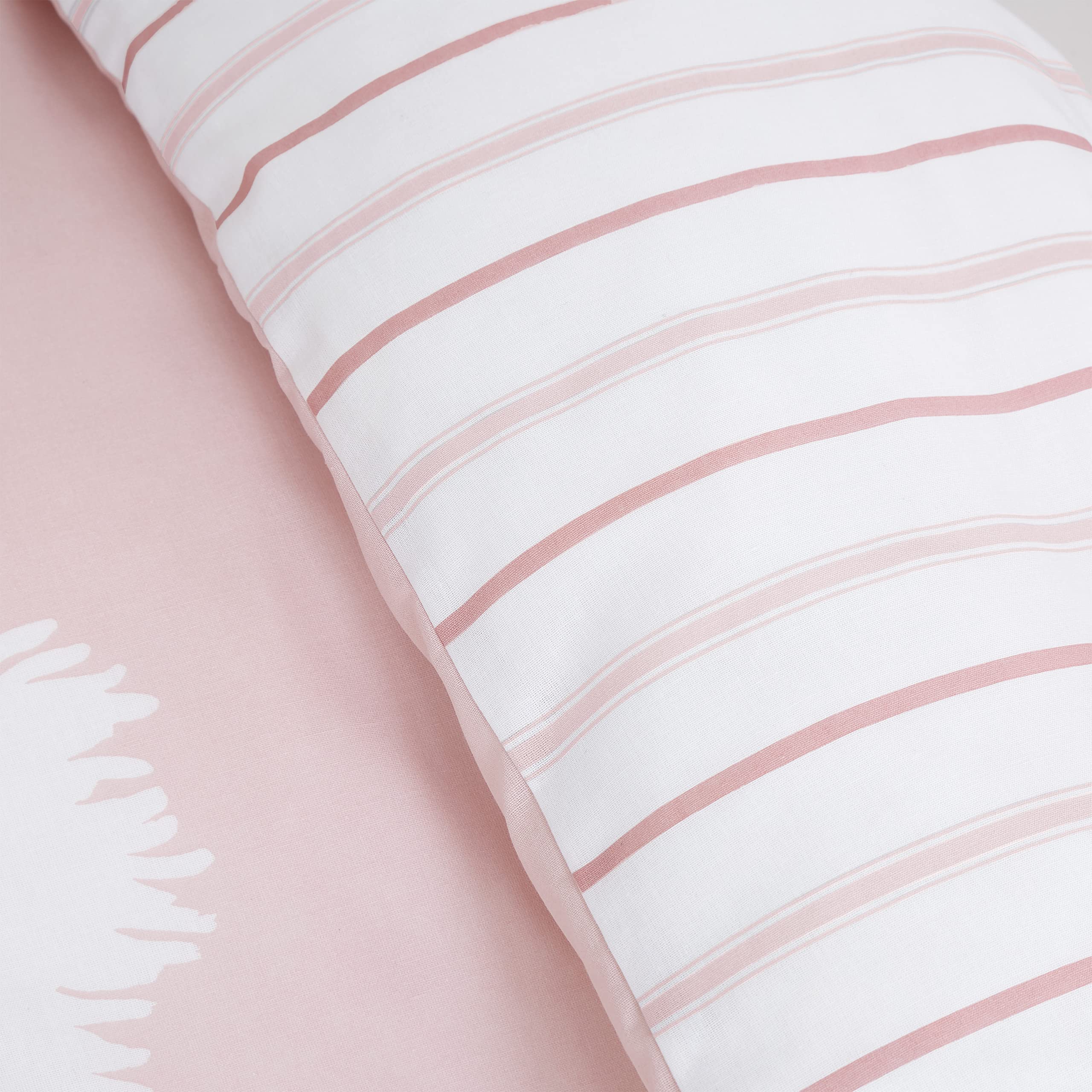 Catherine Lansfield Meadowsweet Floral Reversible Single Duvet Cover Set with Pillowcase, Blush Pink 3