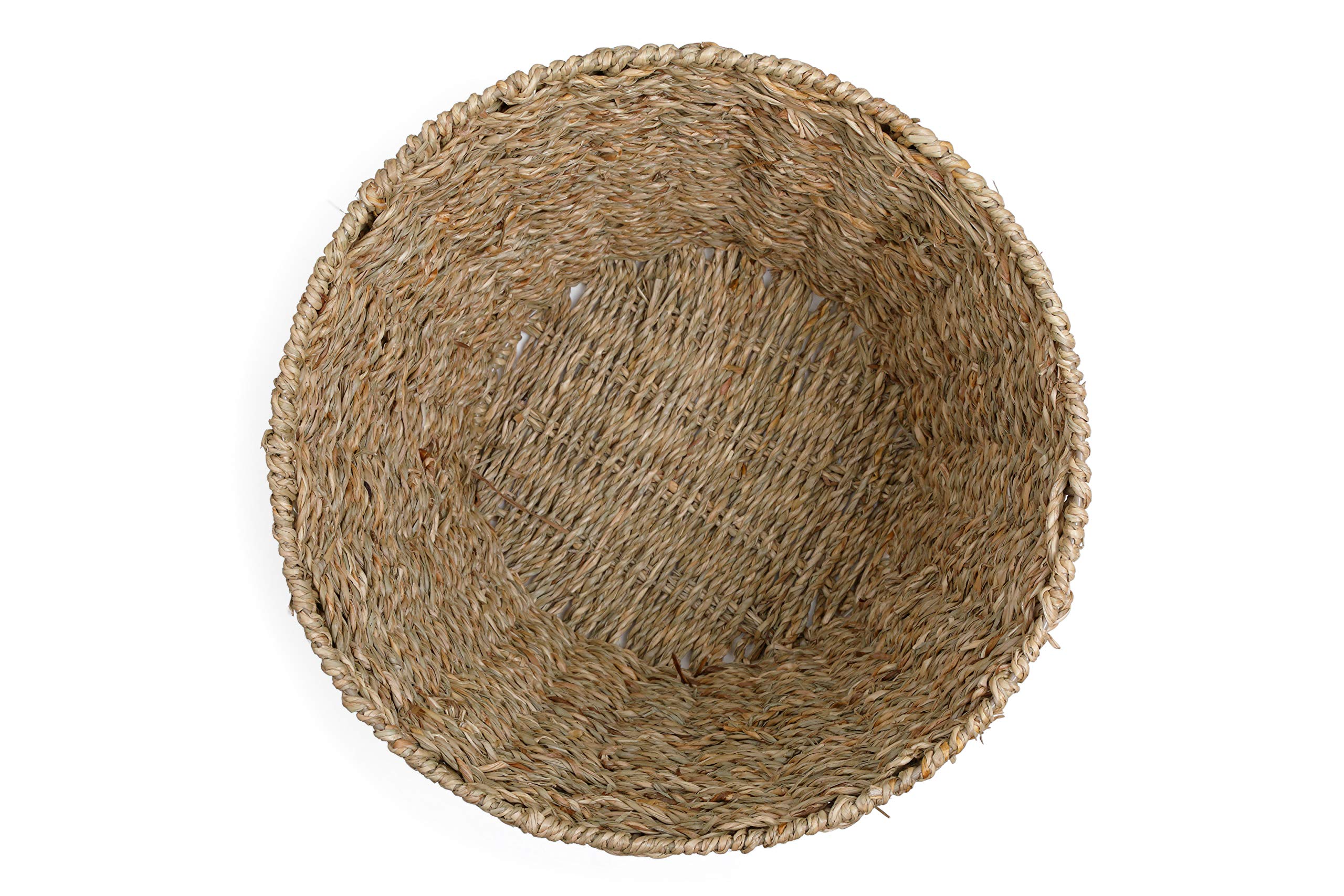 ARPAN Seagrass Waste Bin - Handwoven for Kitchen, Bedroom, Bathroom | Green | 28 x 25 cm 4