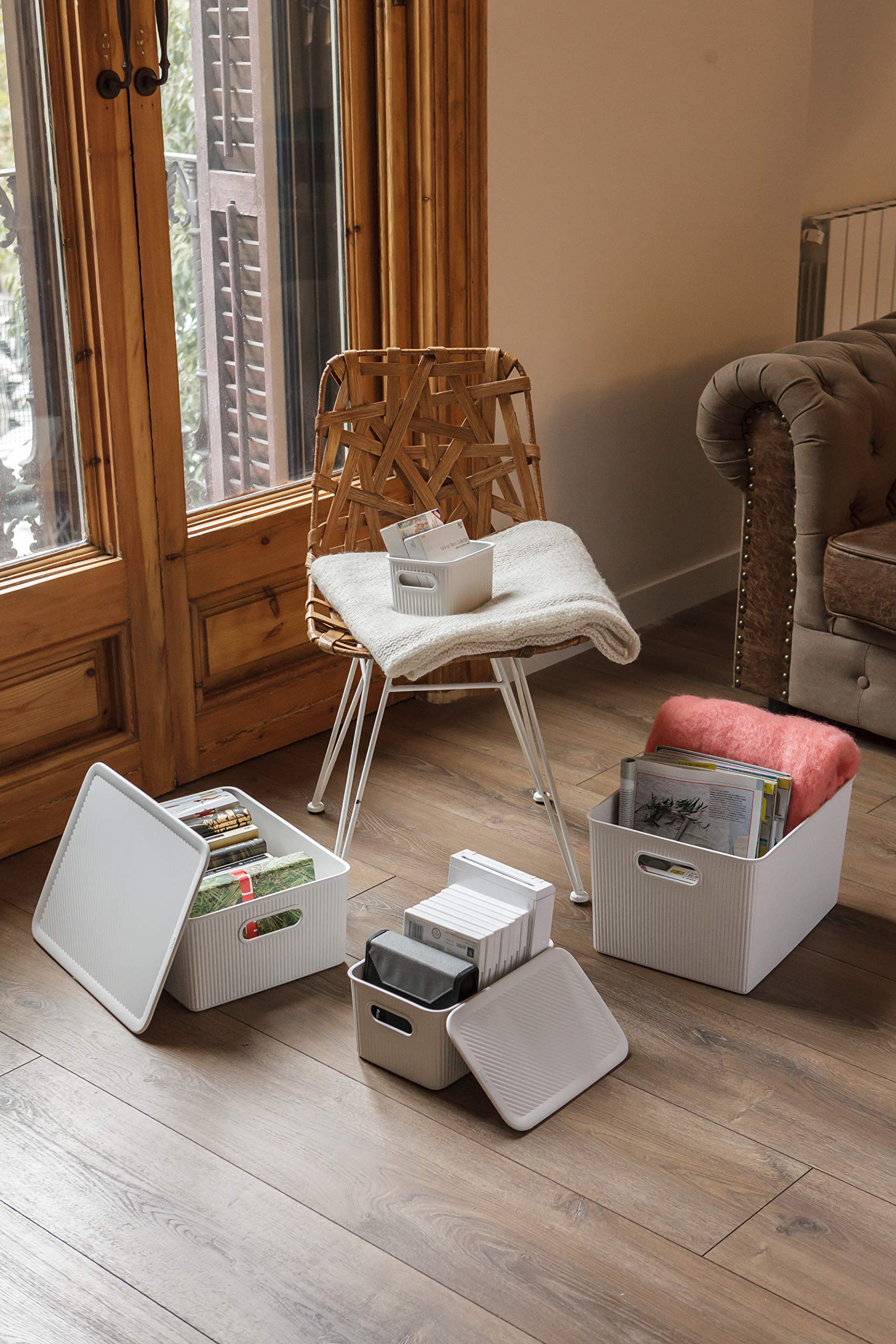 TATAY Baobab Plastic Storage Basket - 22 L Capacity | BPA-Free Recycled Material | Pergamon White 5