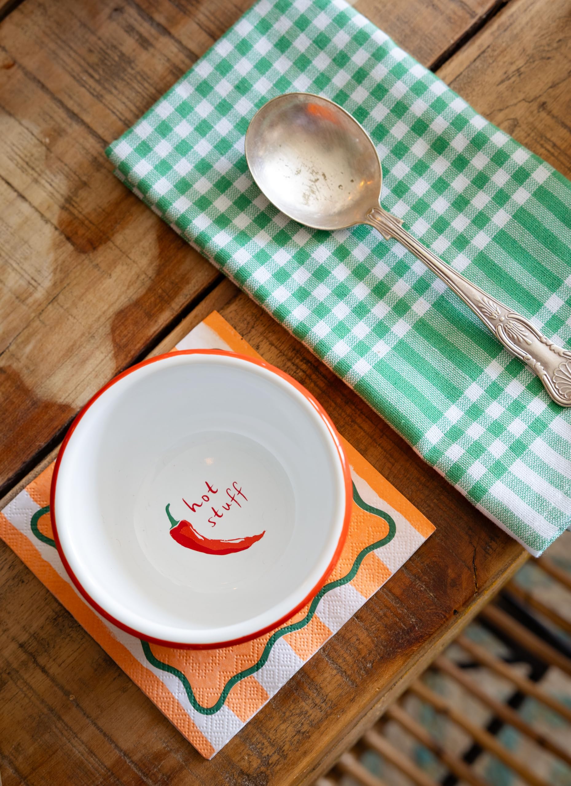 Talking Tables Chilli Patterned Paper Cocktail Napkins - 20 Pack | 25cm Square | Recyclable 4