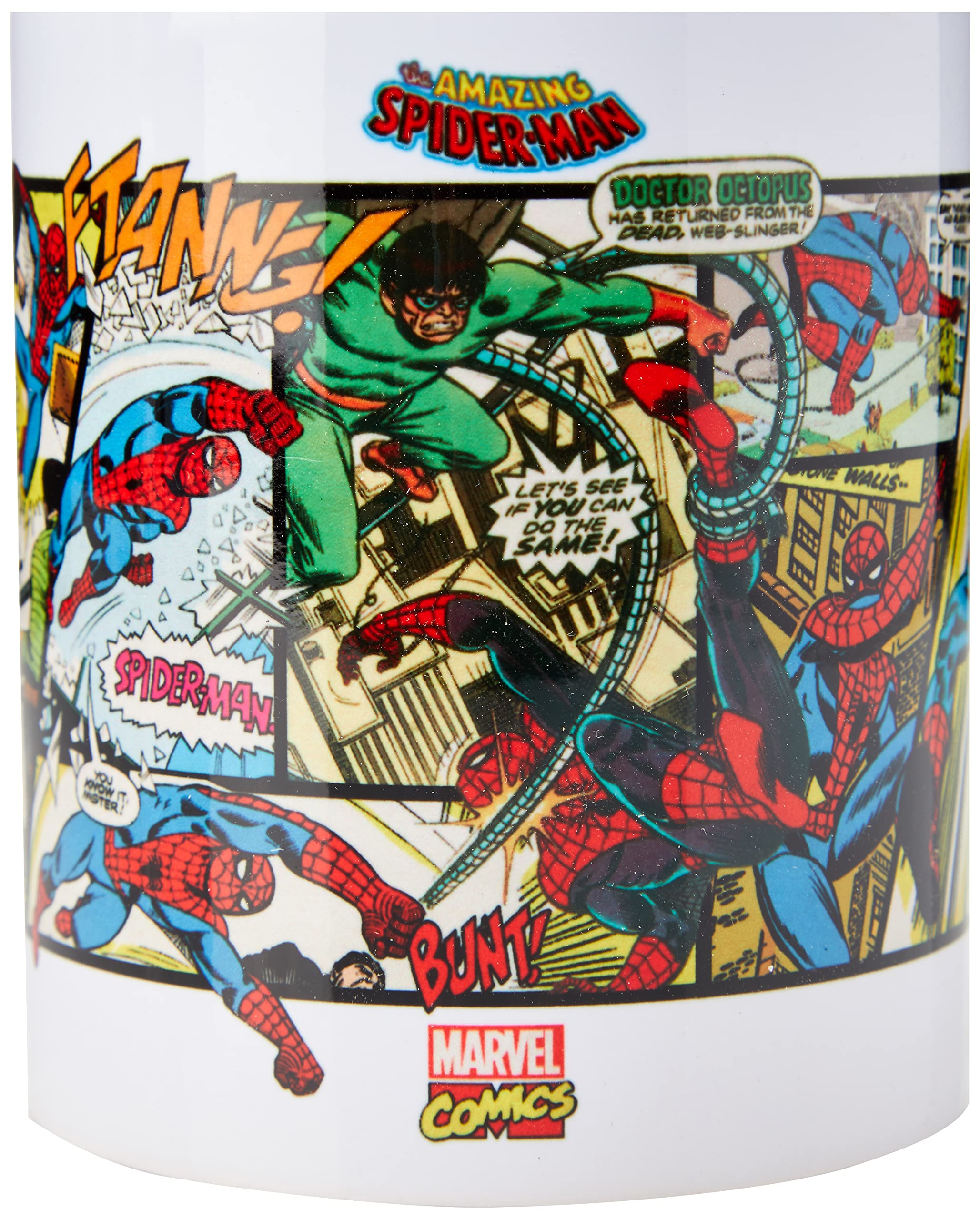 Marvel Pyramid MG23438 Coffee Cup - Porcelain, Red and Blue, Microwave Safe 3