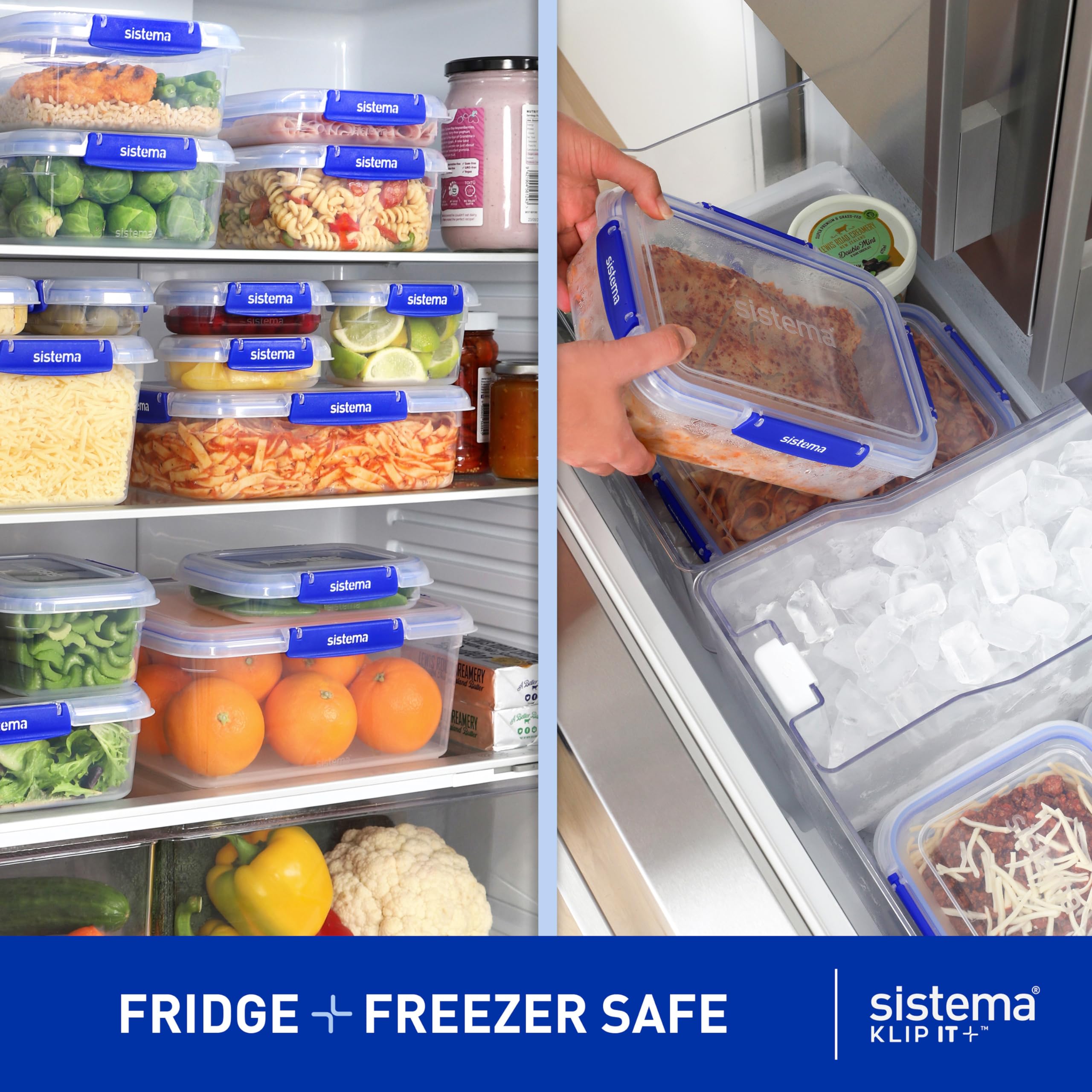 Sistema KLIP IT PLUS Food Storage Container - 5.5L Square | Airtight, Stackable, BPA-Free 4