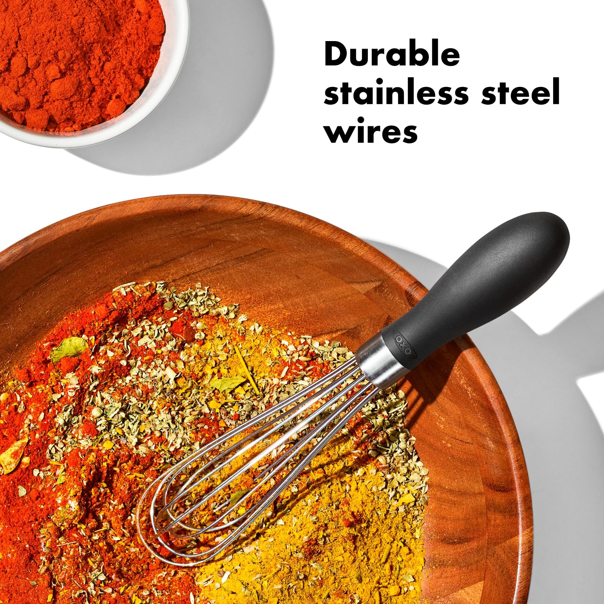OXO Good Grips Mini Whisk - Stainless Steel, 18.42 cm for Dressings & Eggs | Dishwasher Safe 3