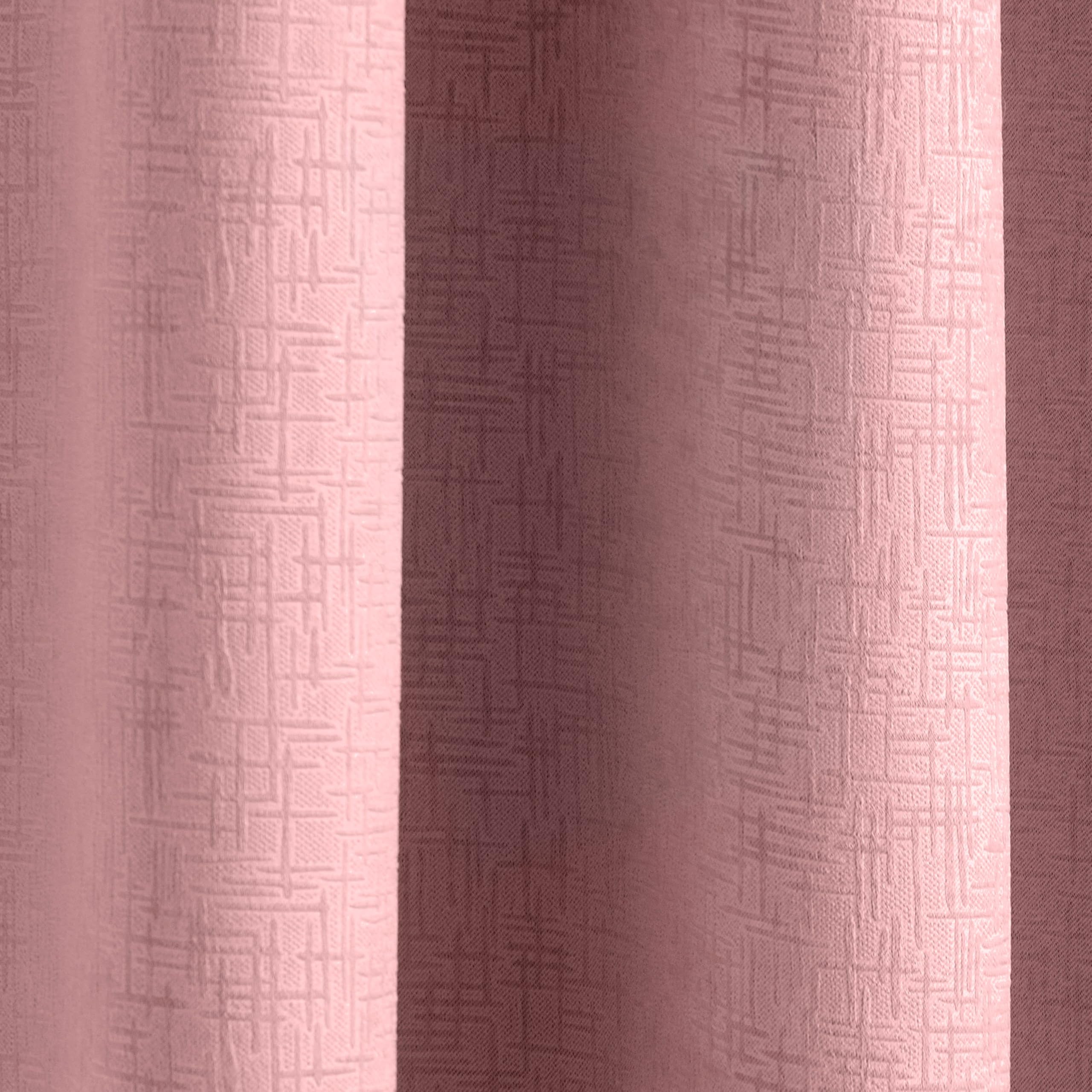 Enhanced Living Vogue Blush Pink Thermal Dim Out Curtains - Eyelet, 46 x 54 inch, Noise Reducing 3