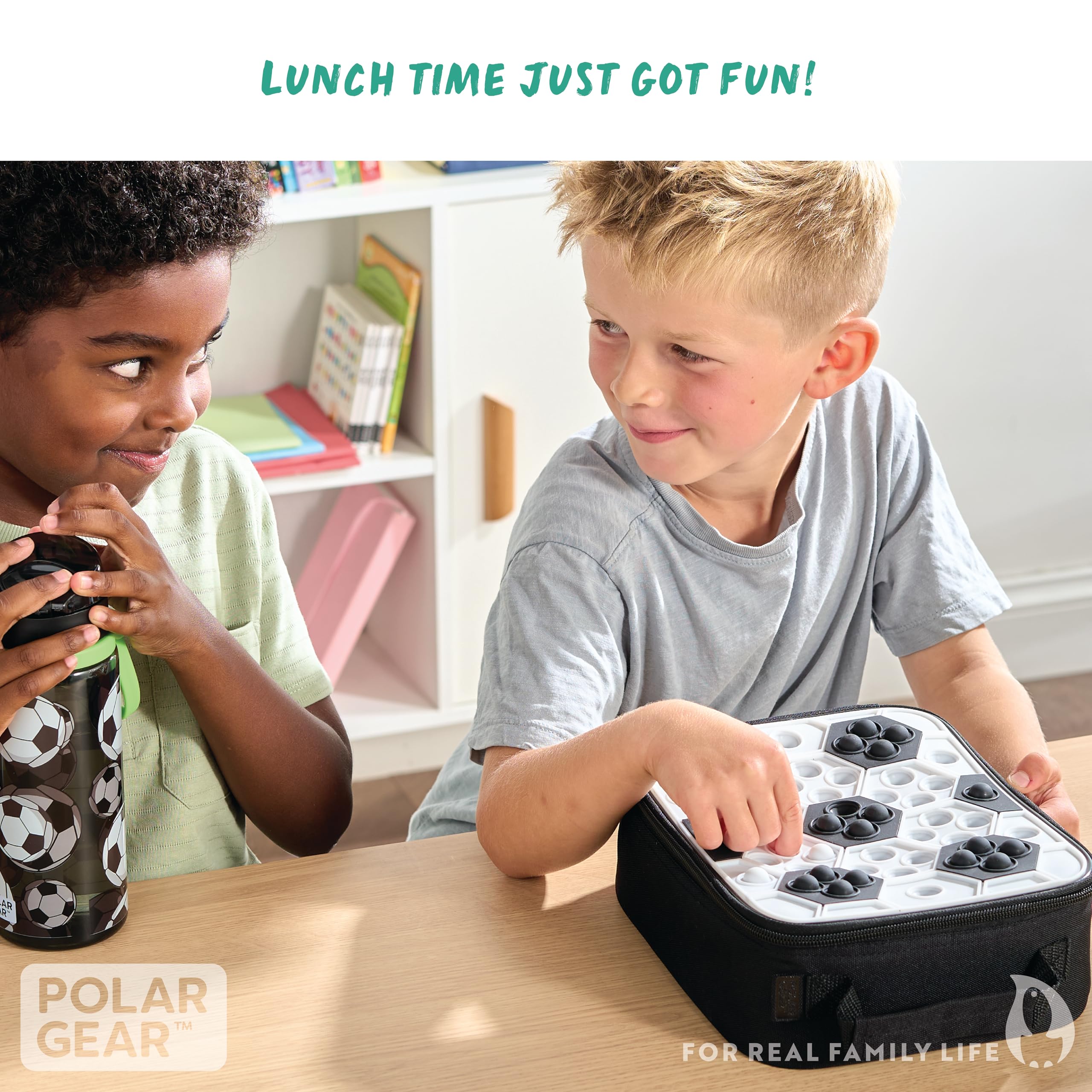 Polar Gear Kids Football Sensory Pop It Lunch Bag - Insulated, Lightweight, Wipe-Clean Interior 6