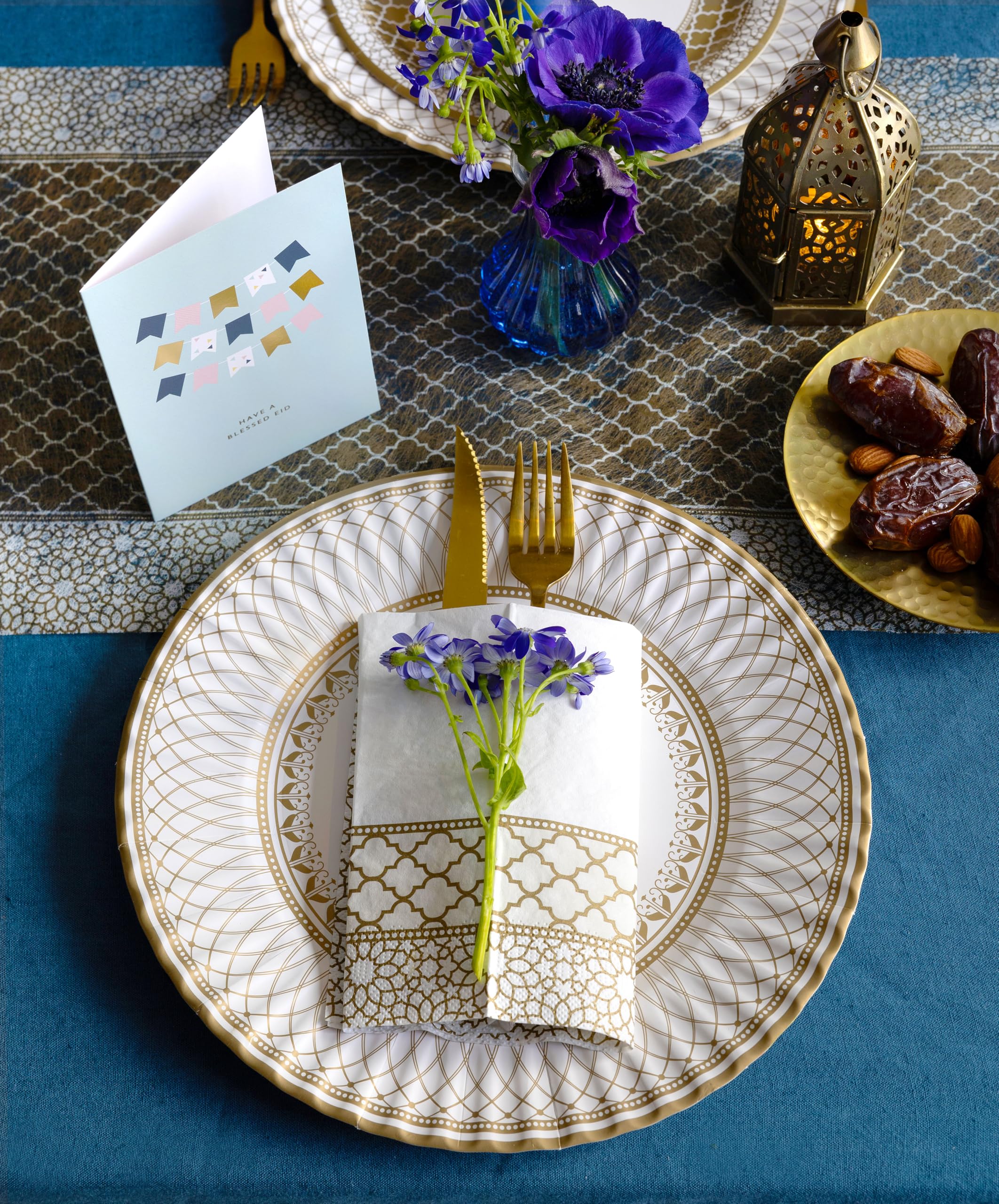 Talking Tables Premium Large Gold Disposable Paper Plates - Pack of 24 | Recyclable | 267mm 3