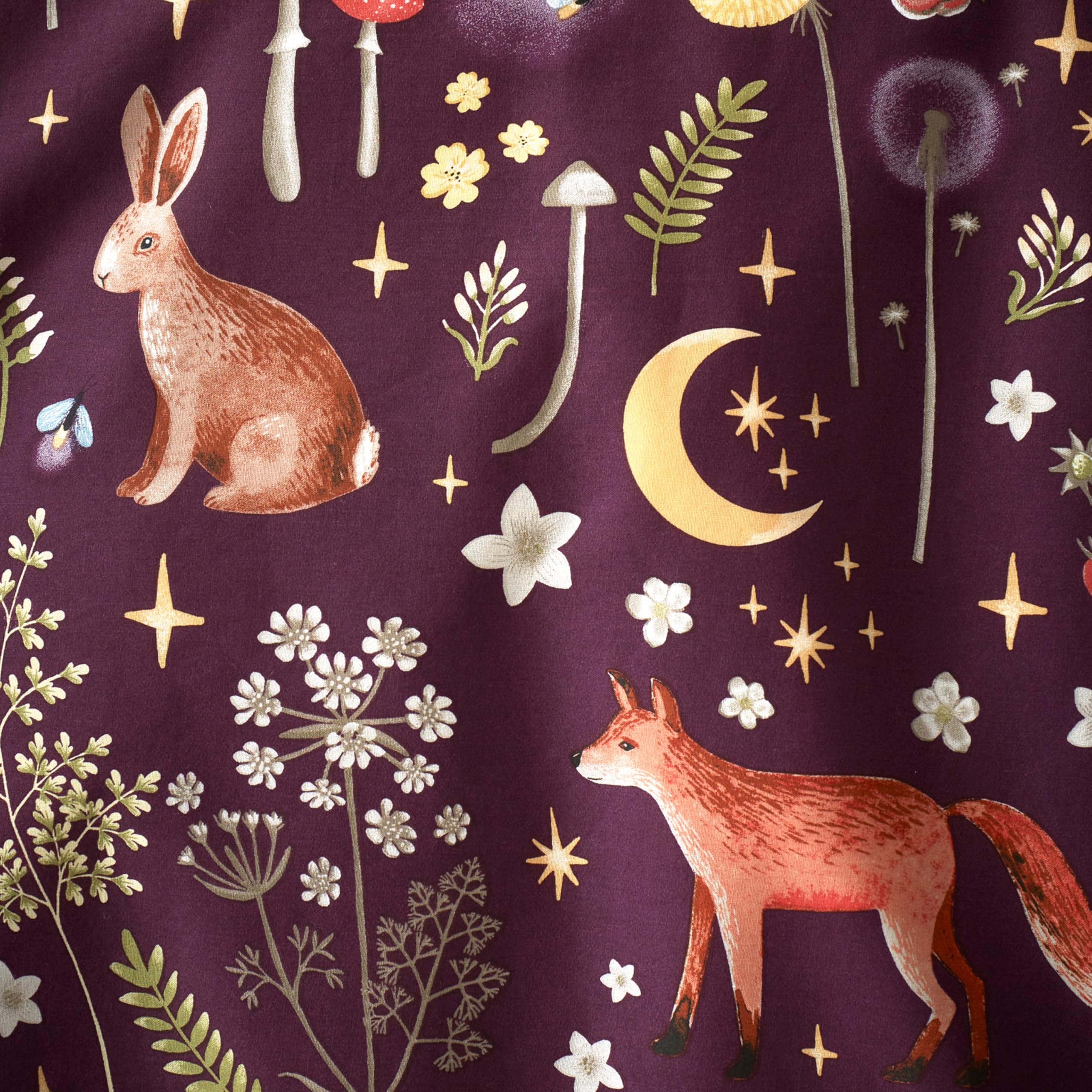 Catherine Lansfield Enchanted Twilight Reversible Double Duvet Cover Set with Pillowcases, Plum 5