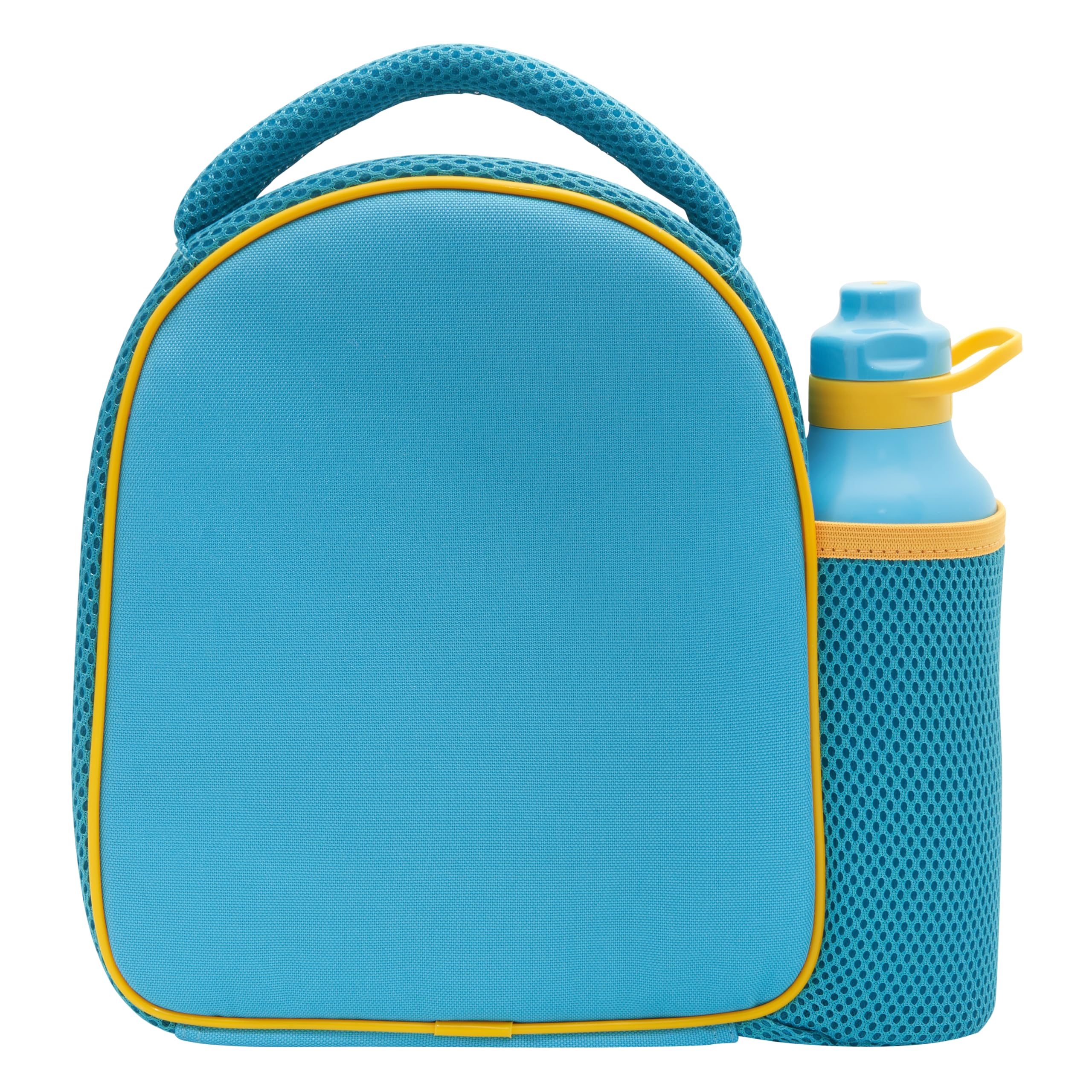 Despicable Me Official 4 Minions Kids Lunch Bag with 600ml Water Bottle | Insulated PEVA Lining | Yellow 4