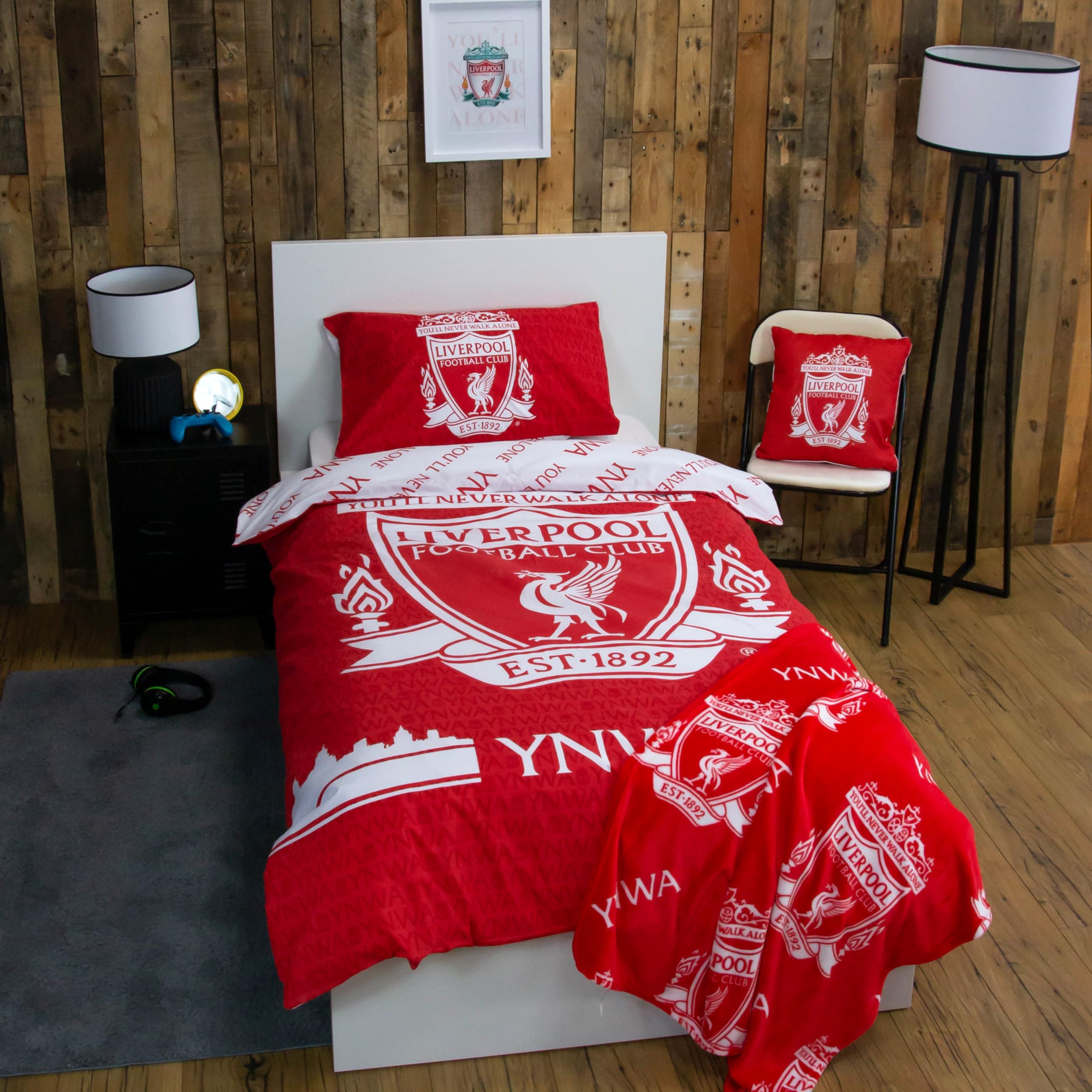 Liverpool F.C. Character World Tone Design Single Duvet Cover Set | Reversible | Polycotton 4