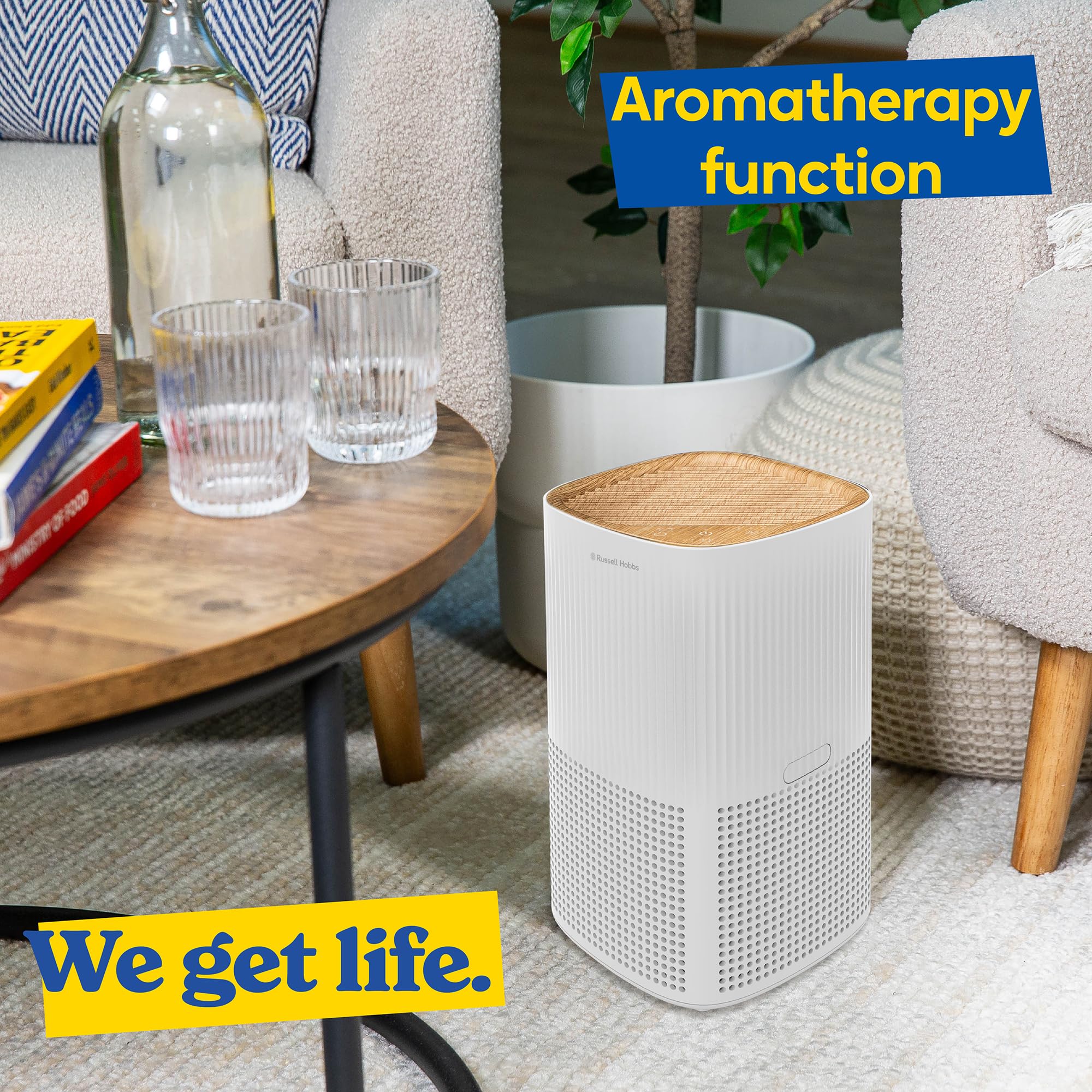 Russell Hobbs Air Purifier for Bedrooms & Home - 100m³/h CADR, 3-Stage Filtration, Aromatherapy 7