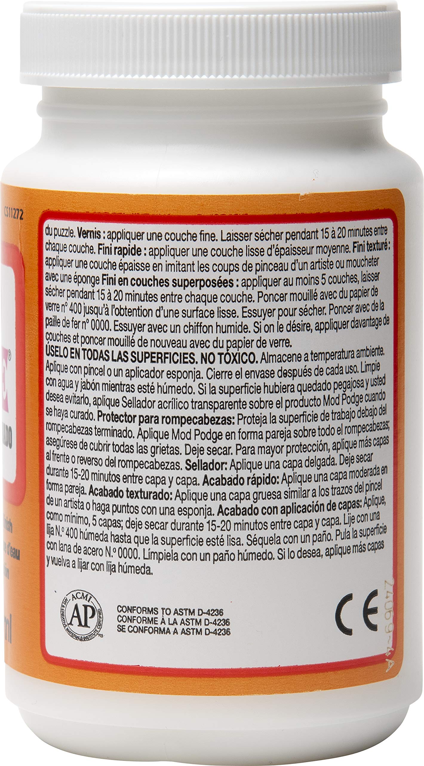 Mod Podge CS11272 - 8 oz Satin Waterbase Sealer, Glue, and Finish | Dries Clear 3