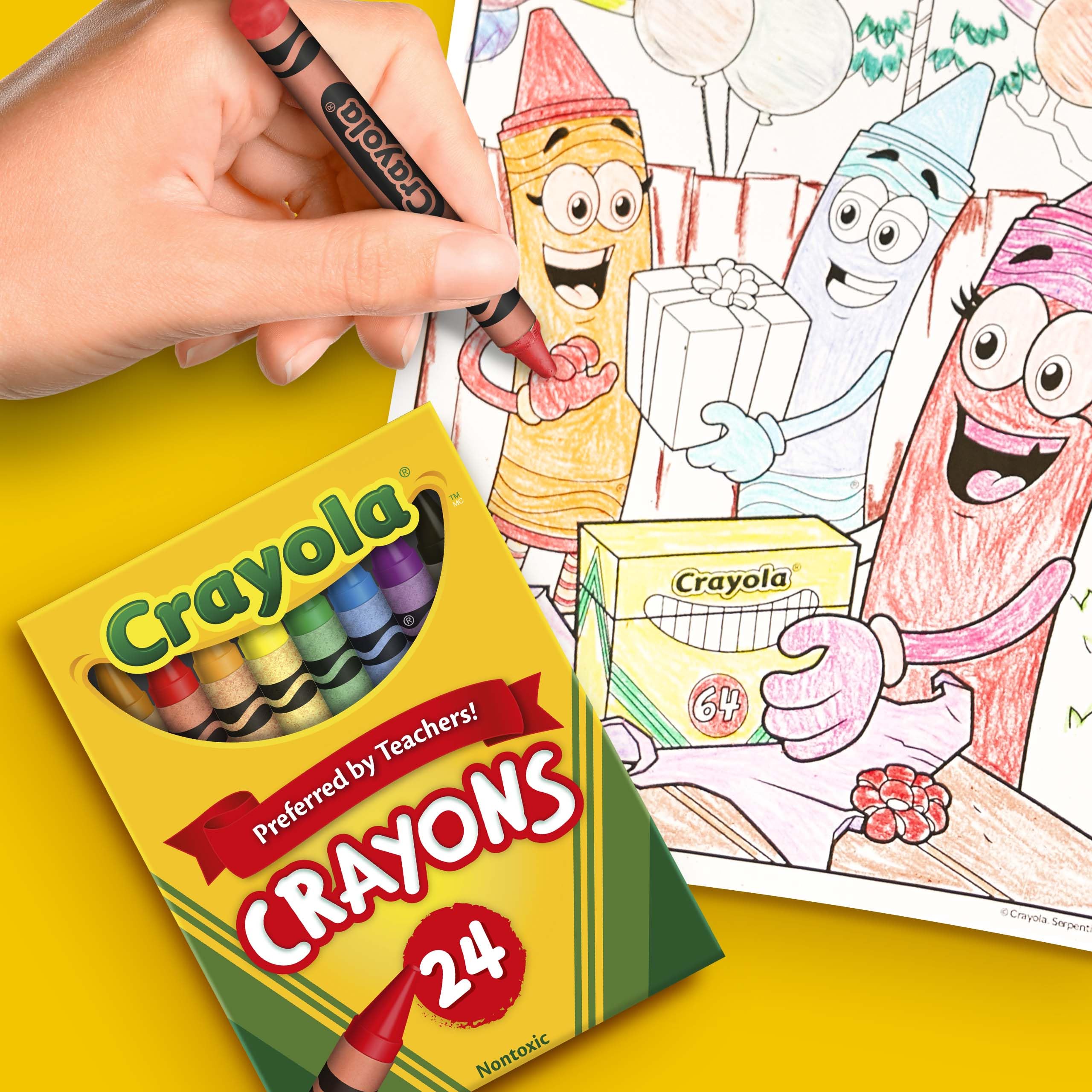 CRAYOLA Crayons - 24 Vibrant Wax Colors | Double Wrapped for Strength | Non-Toxic 5