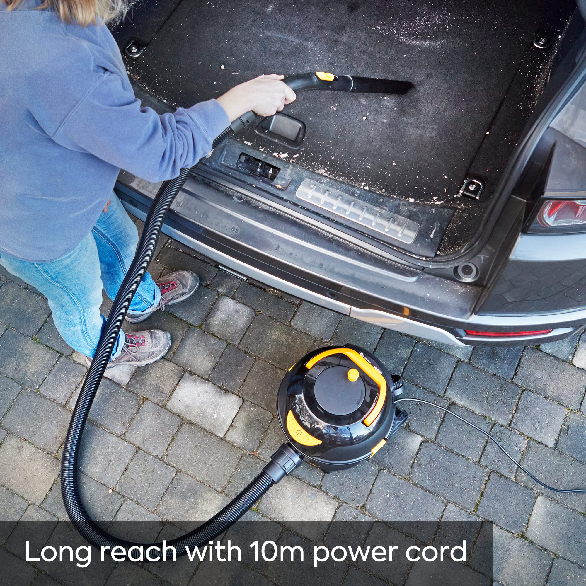Vacmaster D8 Cylinder Vacuum Cleaner - 8L Capacity, 200 Air Watts, 26m Reach | Black 3