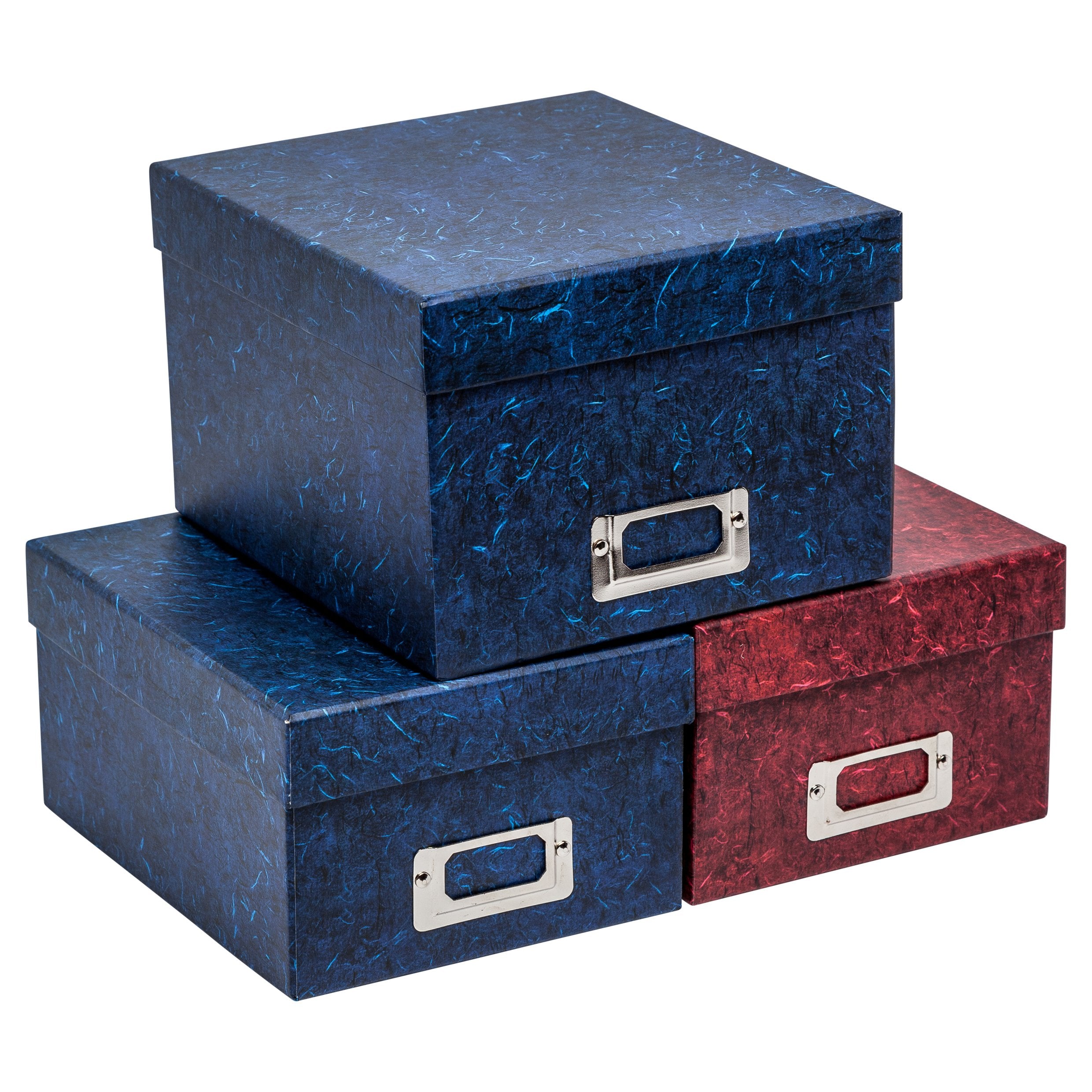 Hampton Frames Photo Storage Box - Holds 700 5x7 Photos | Deep Blue Cardboard | ALBOX57BLUE 8