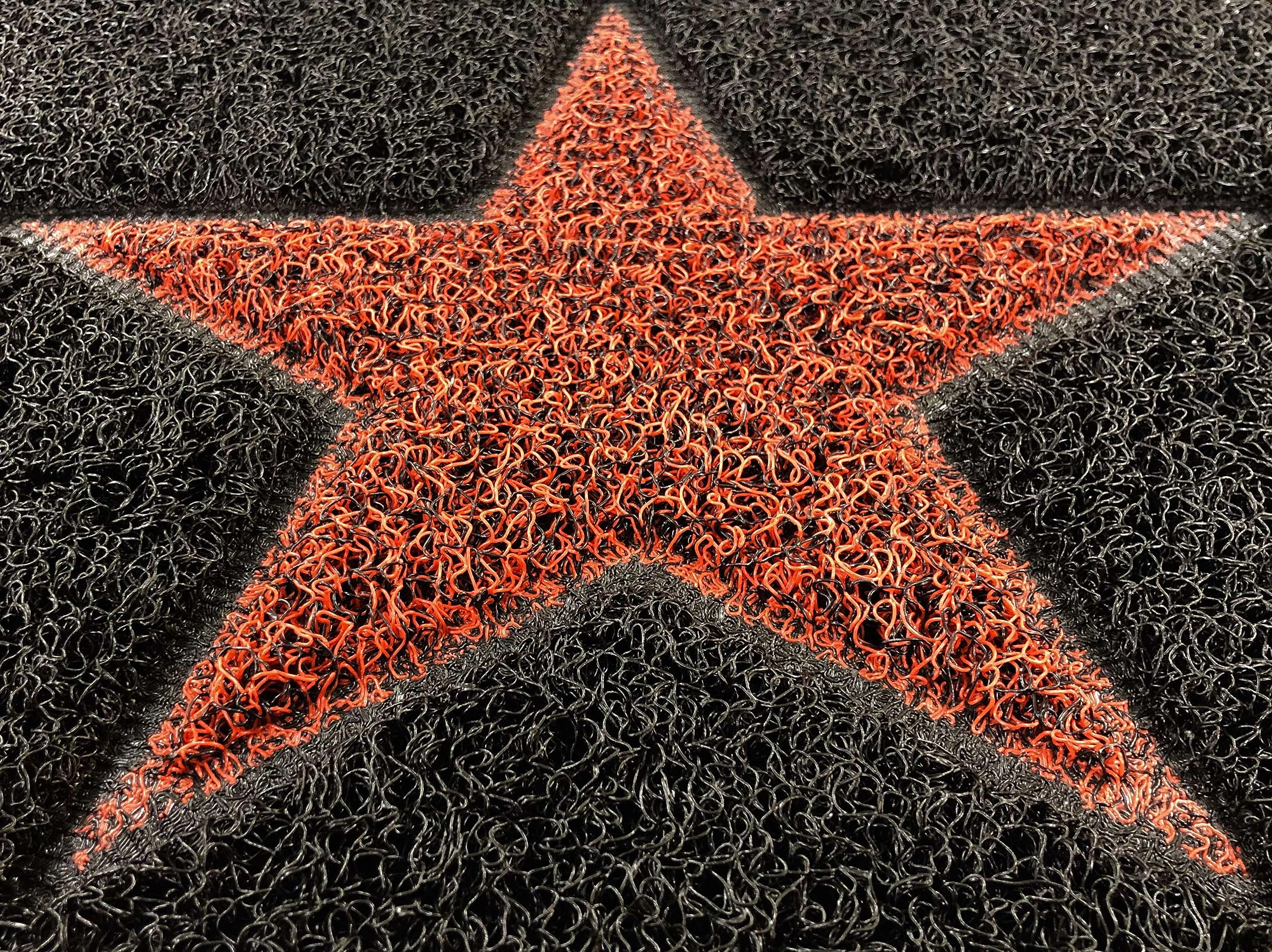 Nicoman STAR Door Mat - Commercial Grade Dirt Trapper | Black/Grey Star | 44 x 75 cm Vinyl 5