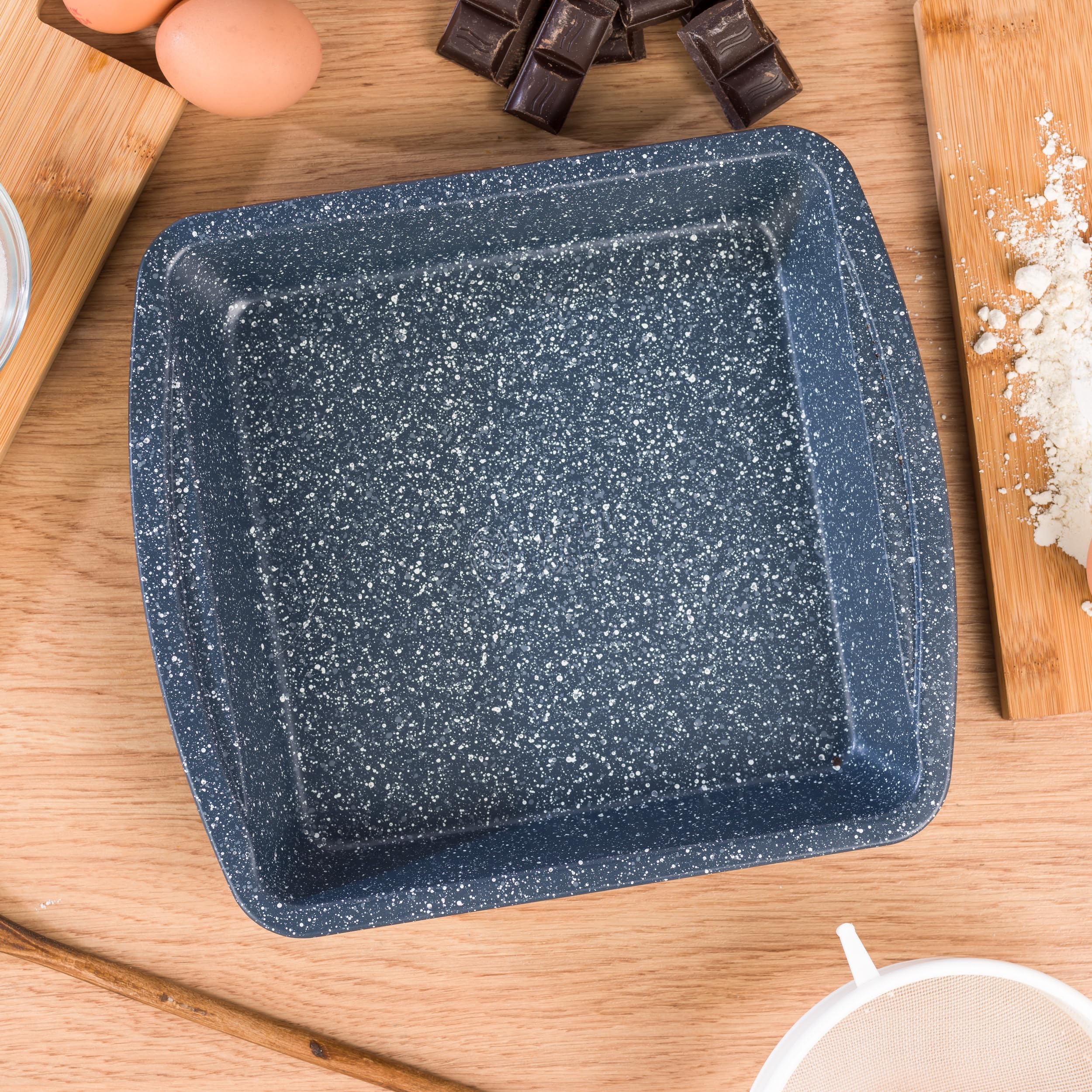 Russell Hobbs COMBO-5444 Square Baking Pan Roaster Tray Set of 2, 26 cm, Carbon Steel, Non-Stick 5