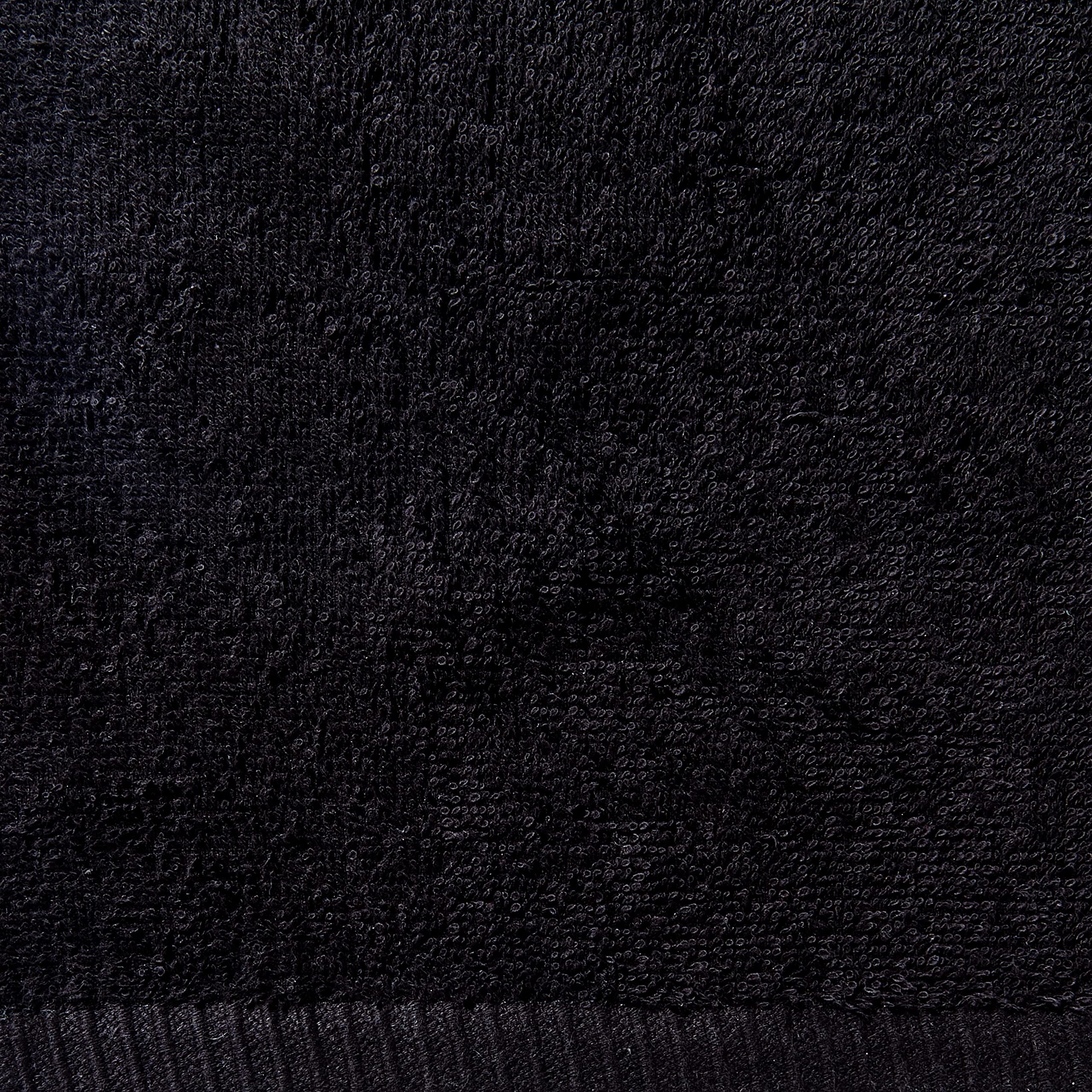 Catherine Lansfield Quick Dry Cotton Face Cloth Set - 4 Pack, Black, 400gsm 2