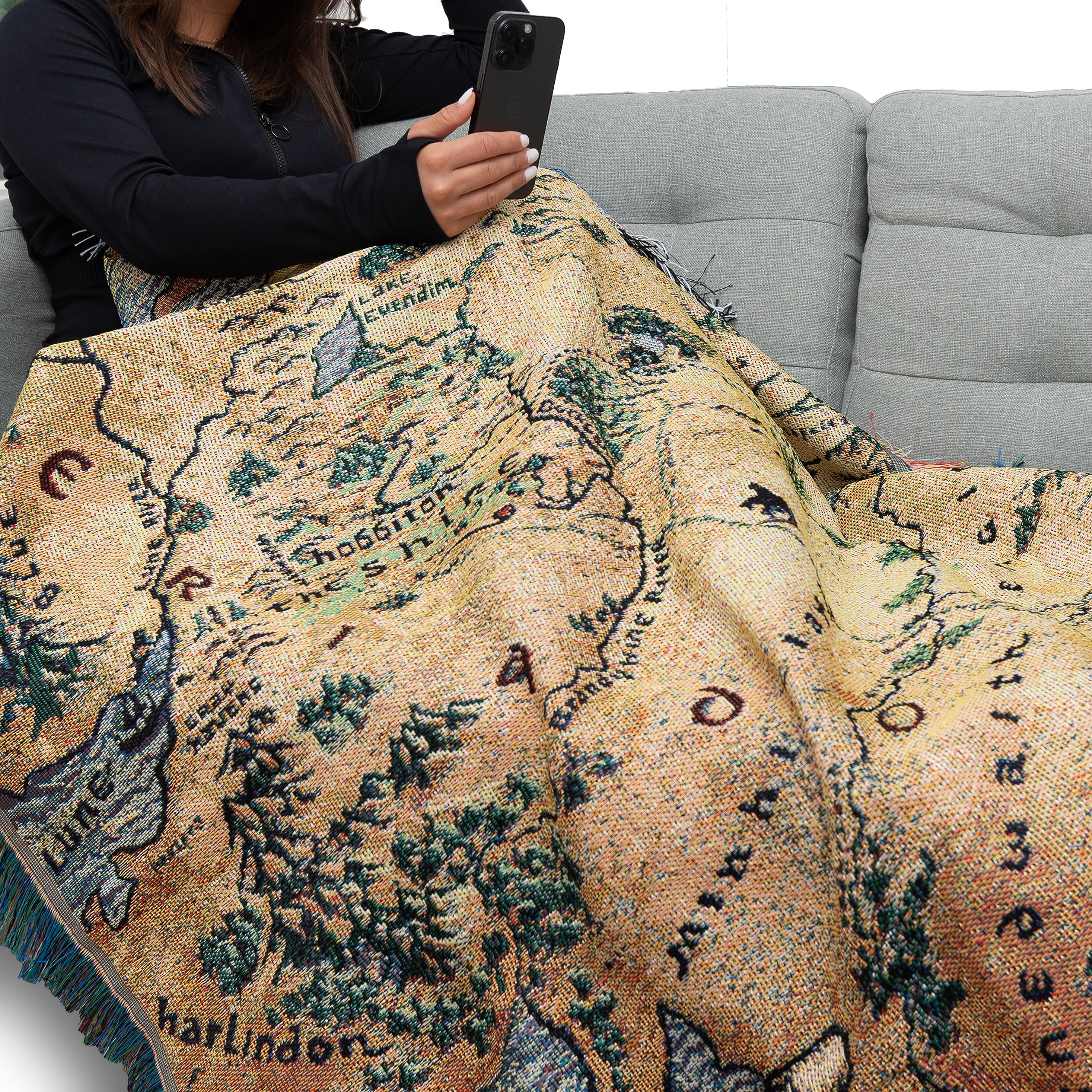 Northwest Lord of The Rings - The Hobbit Woven Tapestry Throw Blanket | 48" x 60" Polyester 7