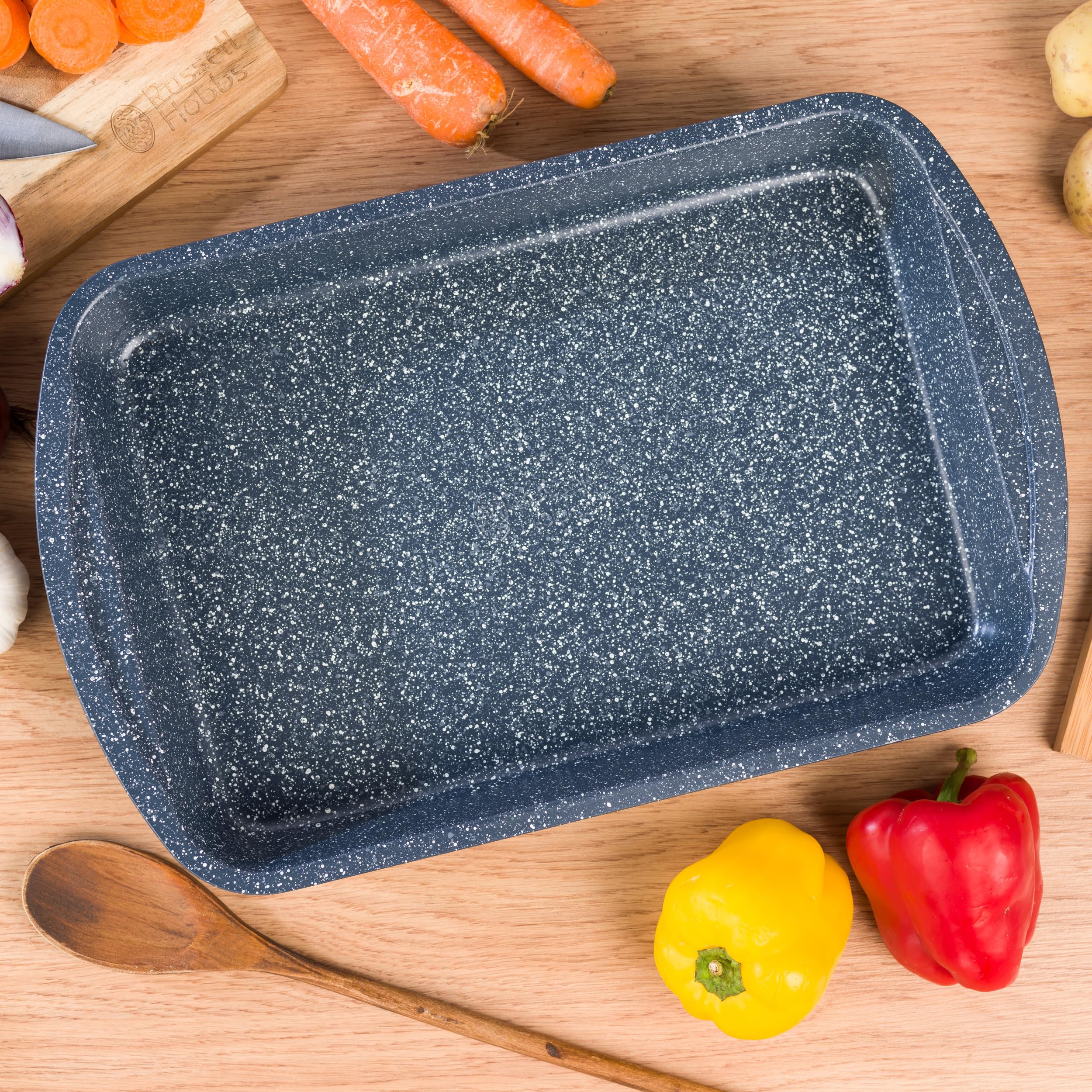 Russell Hobbs Set of 2 Roasting Pans - 38cm Carbon Steel, Non-Stick, Oven Safe to 220°C 6