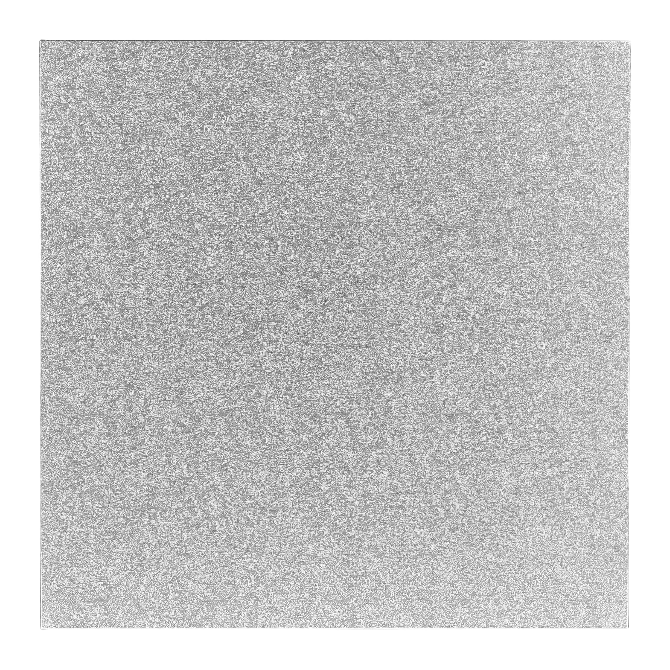 Tala Square Cake Board - 10x10 Inch (25cm) | 3mm Thick | Embossed Silver Foil Finish 9