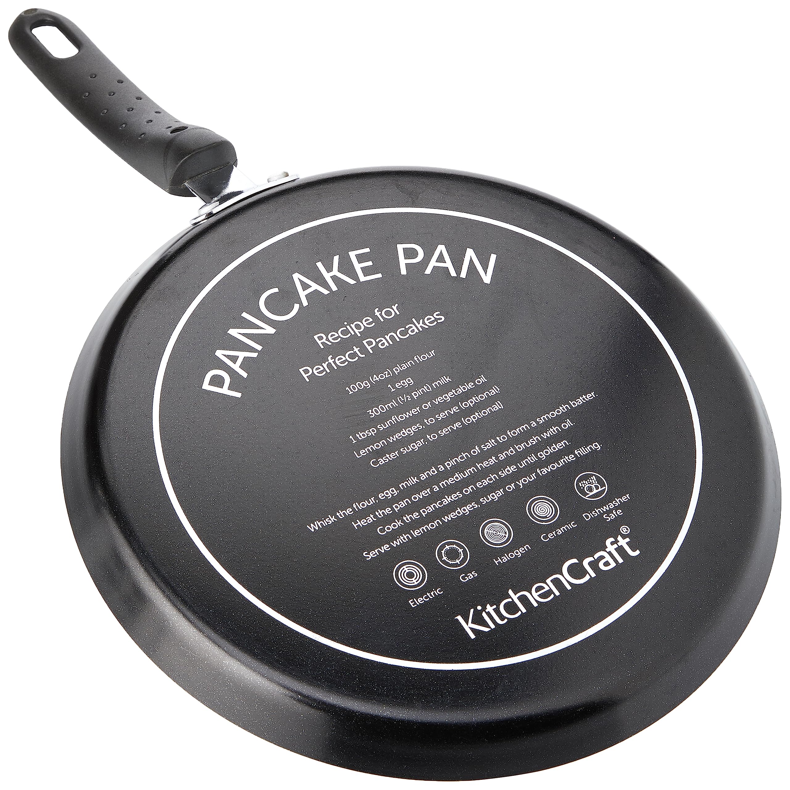 KitchenCraft Non-Stick Crepe & Pancake Pan - Aluminium, 24 cm Diameter | Electric Stovetop Compatible 3