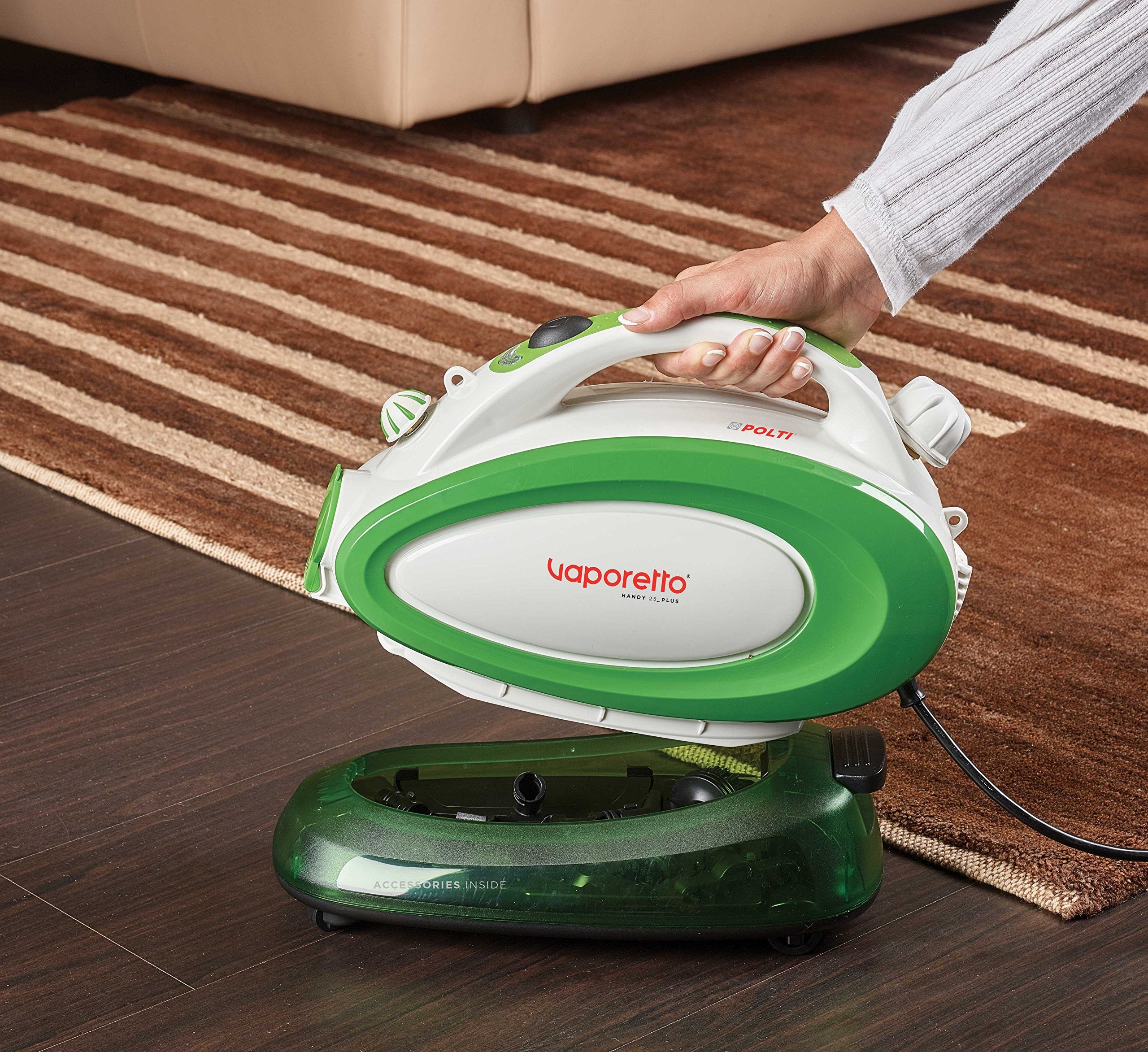 Polti Vaporetto Handy 25 Plus Steam Cleaner - 3.5 Bar Pressure | 1500W | White/Green 5