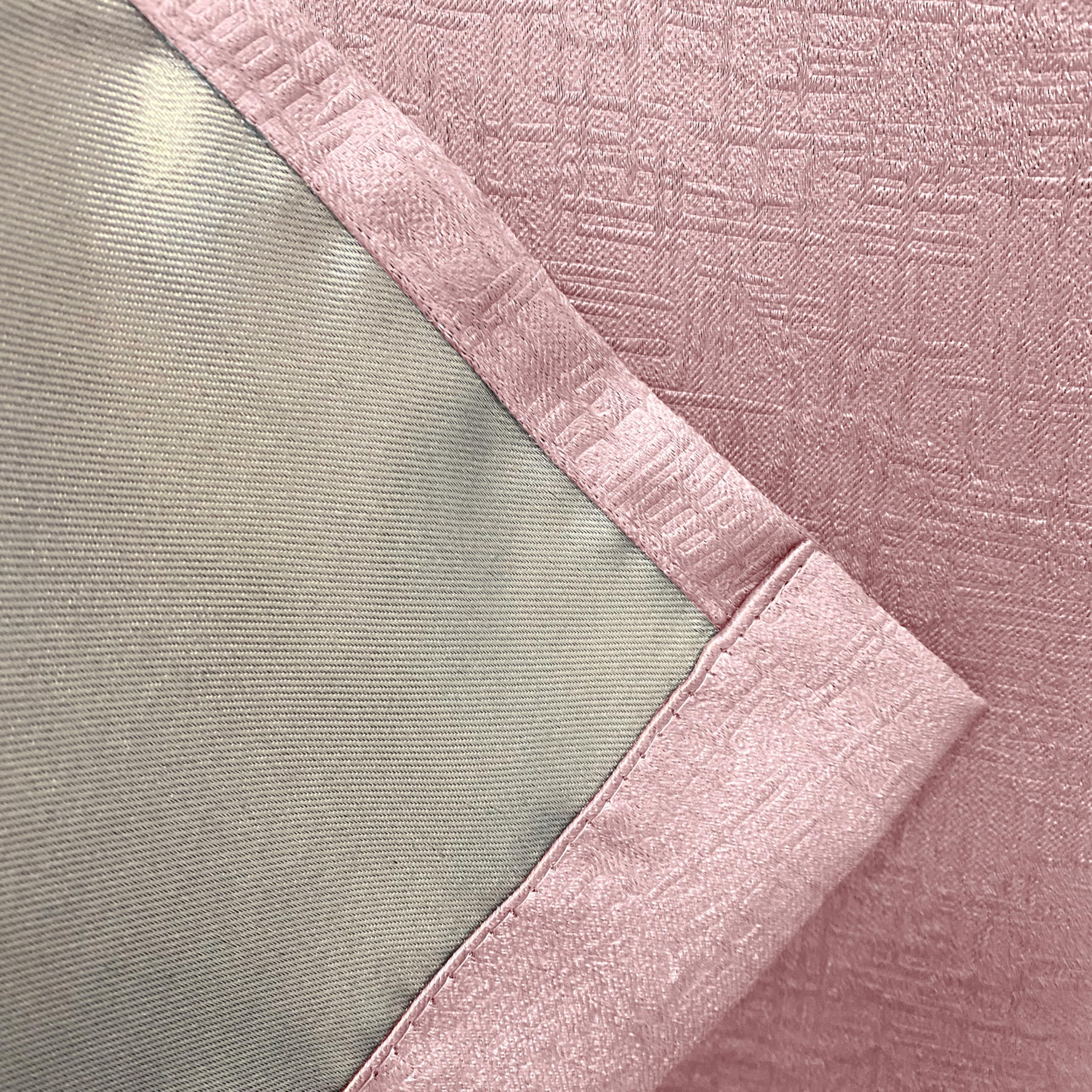 Enhanced Living Vogue Blush Pink Thermal Noise Reducing Dim Out Curtains | W 46" x L 72" (2 Panels) 4