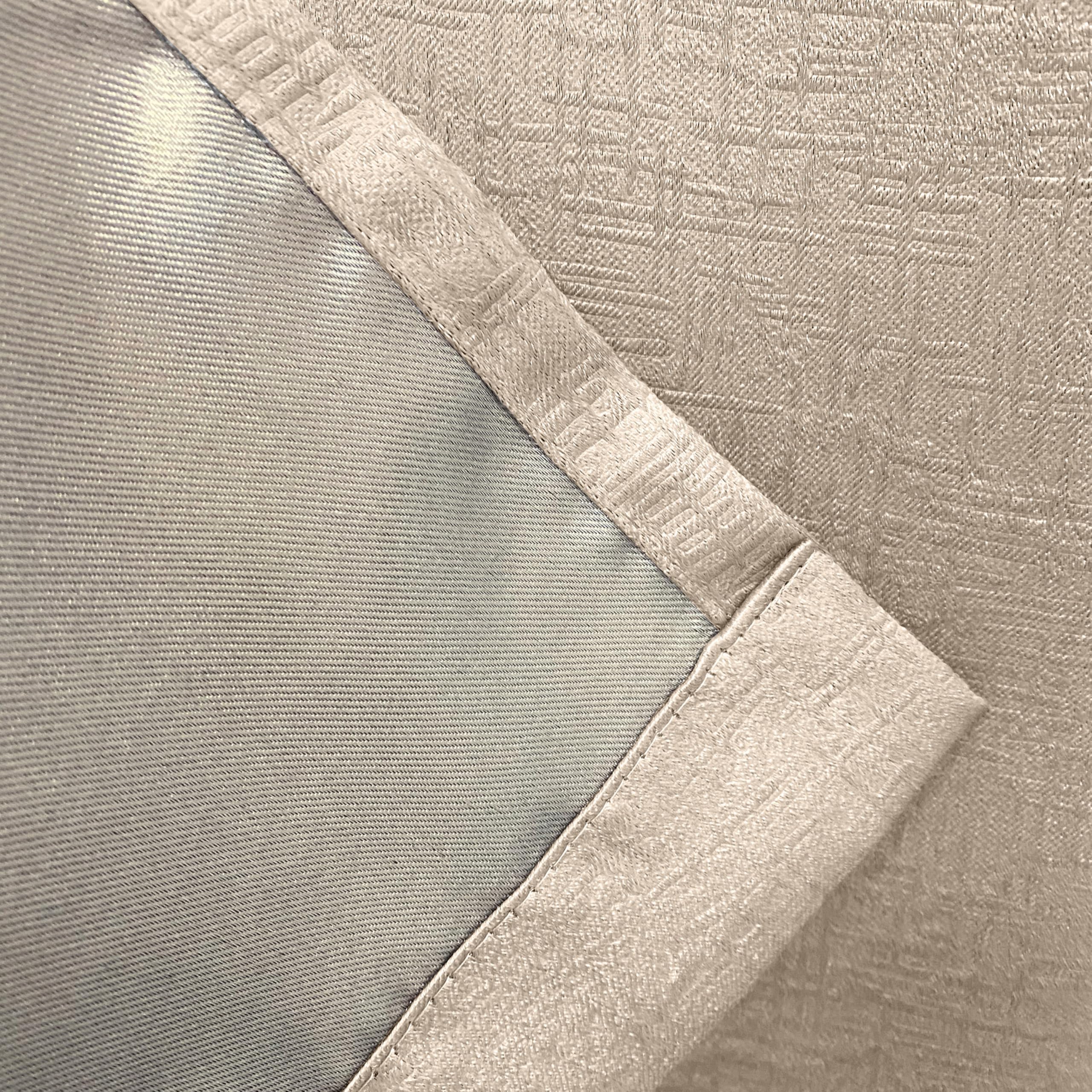 Enhanced Living Vogue Cream Eyelet Thermal Dim Out Curtains - W 66" x L 72" (2 Panels) | Noise Reducing 4